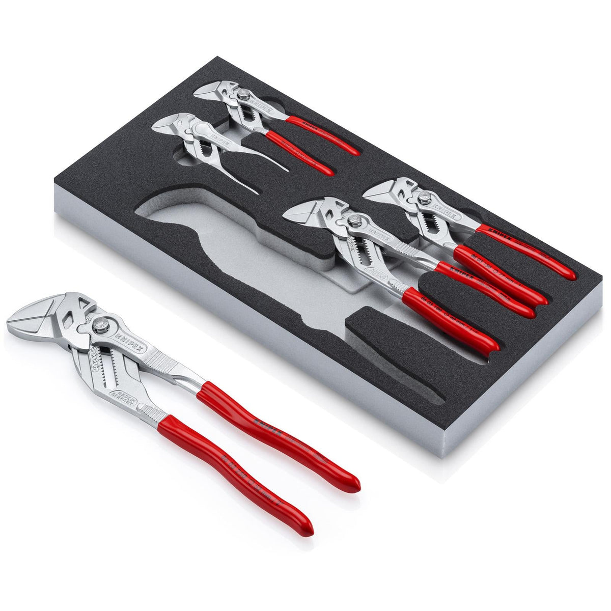 KNIPEX Pliers Wrench Set 5 Pieces in Foam Tray 100-250mm 00 20 01 V24  White Rose Tools