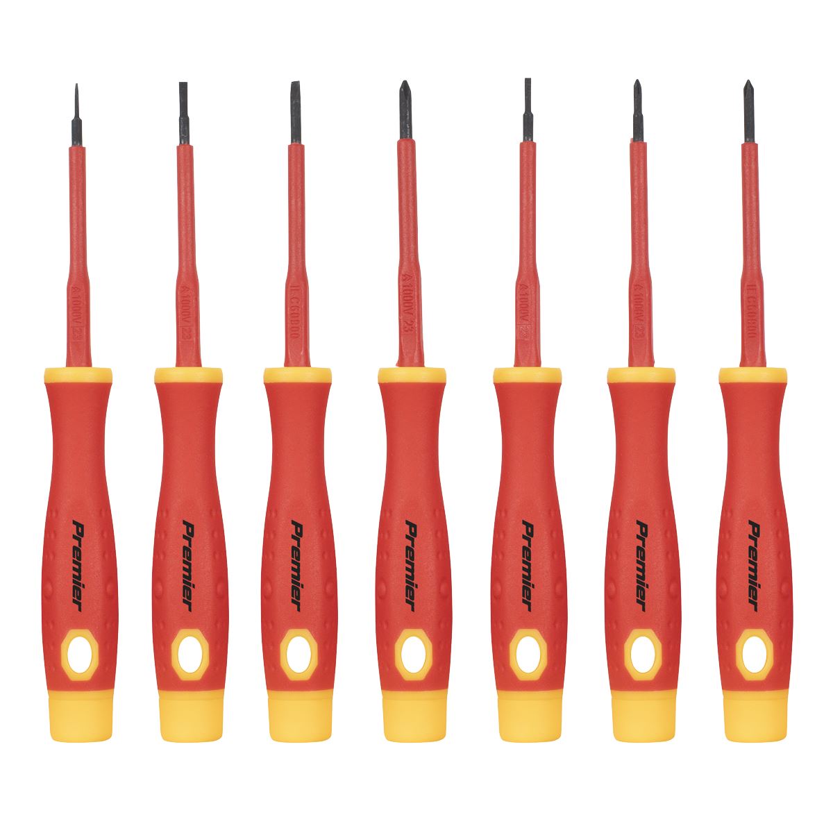 Sealey Premier Precision Screwdriver Set 7pc - VDE Approved  White Rose Tools