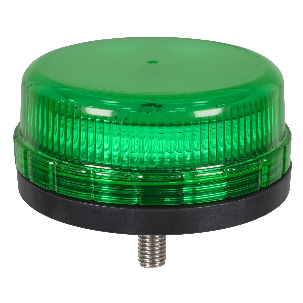 Sealey SMD LED Rotating Flashing Warning Beacon with 12mm Bolt Fixing - Green 12/24V  White Rose Tools