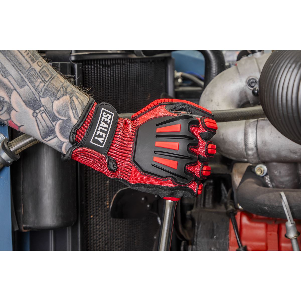 Sealey Cut & Impact Resistant Gloves - Large - Pair 