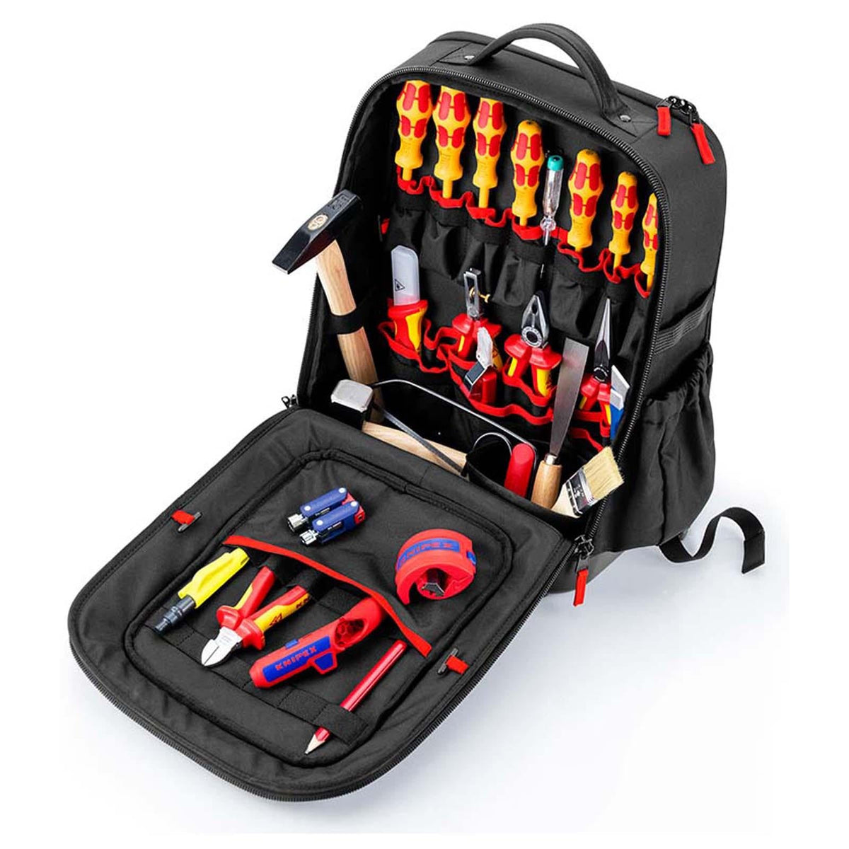 KNIPEX Tool Backpack Modular X15 Electrical Tool Kit Bag 27 Pieces 00 21 51 HL S  White Rose Tools