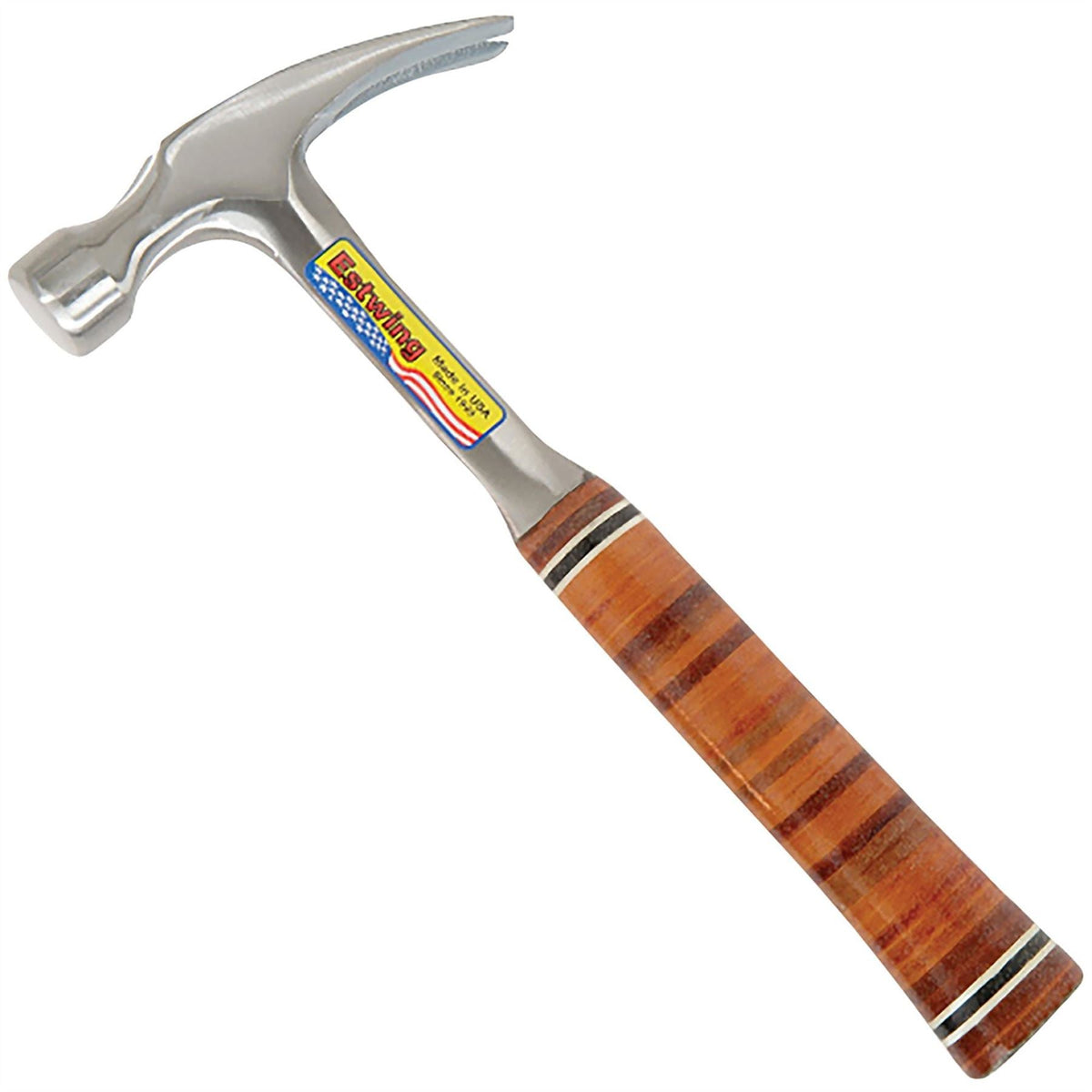Estwing E12S Straight Claw Hammer with Leather Grip 12oz/336g 23500  White Rose Tools