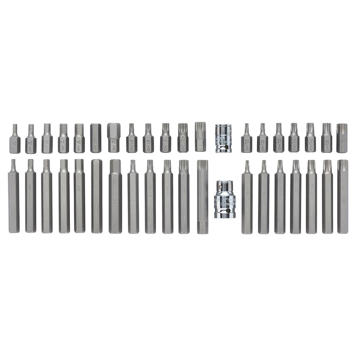 Draper TX-STAR® Hex. & Spline Mechanics Bit Set 3/8 1/2" Sq. Dr. (40 Piece) 33323  White Rose Tools