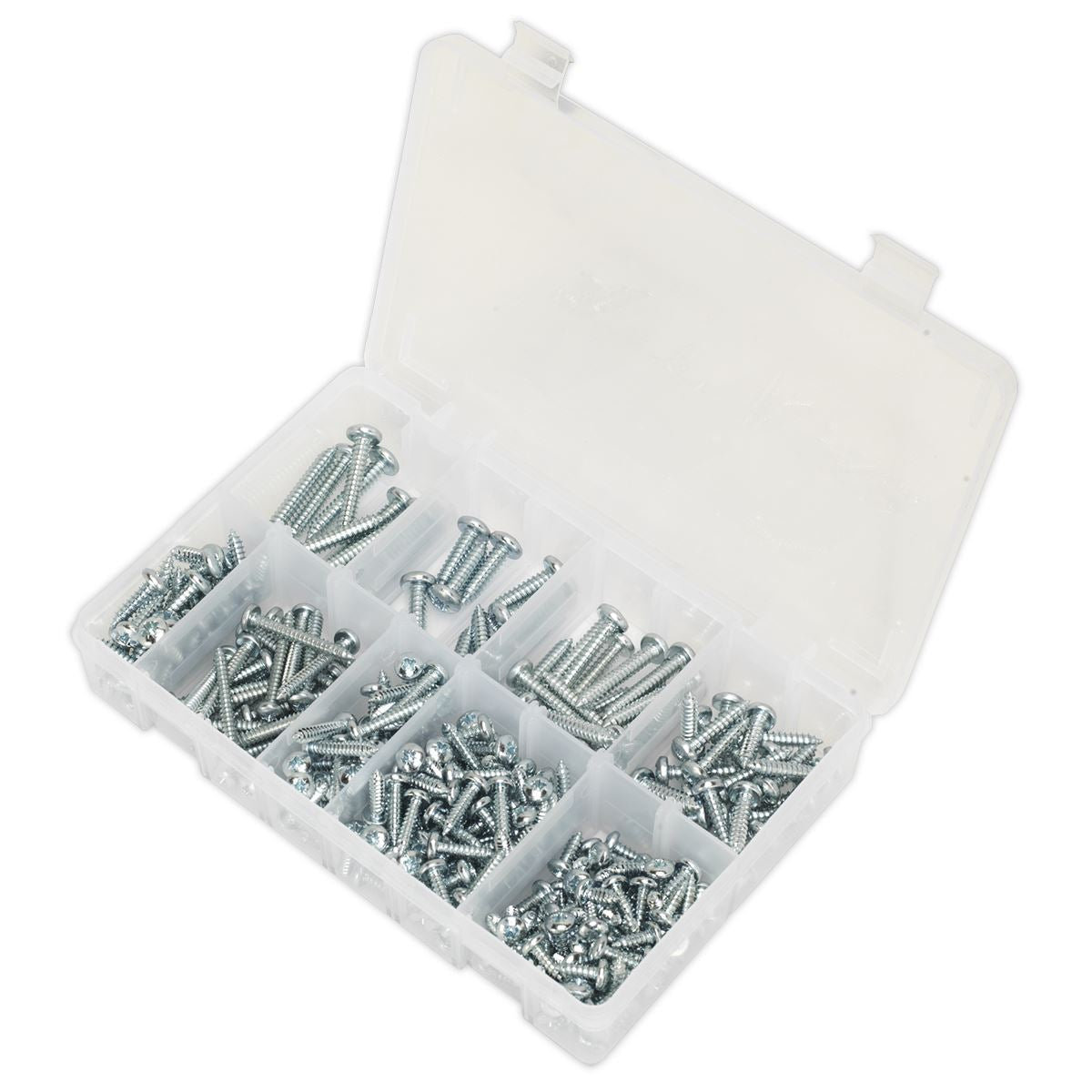 Sealey Self-Tapping Screw Assortment DIN 798CZ 305pc Pan Head Pozi Zinc 