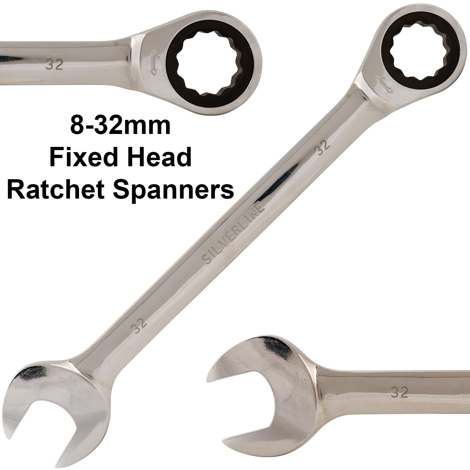 Silverline Fixed Head Ratchet Spanners