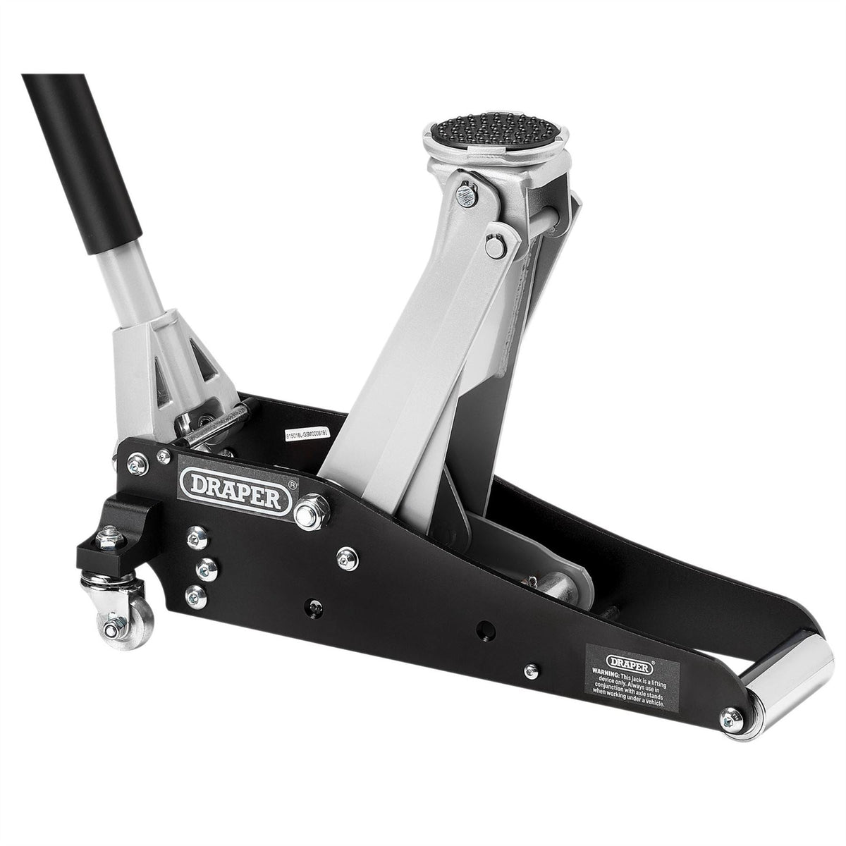 Draper Aluminium and Steel Racing Trolley Jack 1.5 Tonne 13624  White Rose Tools