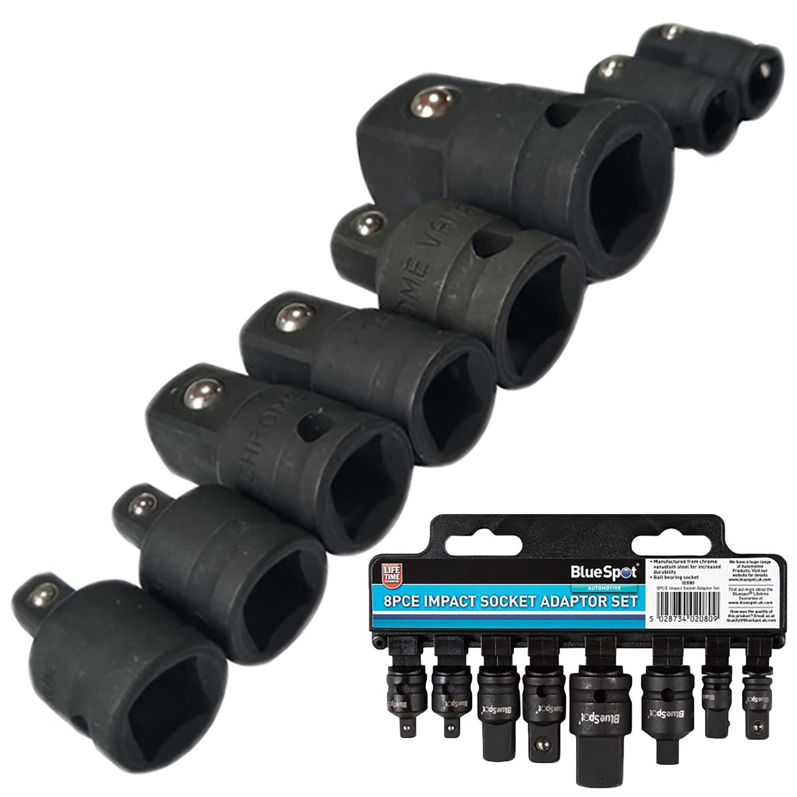 BlueSpot Impact Socket Adaptor Reducer Set 8 Piece