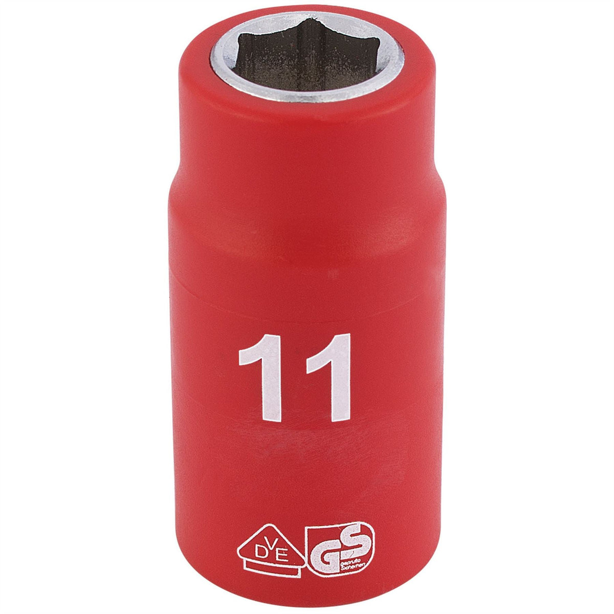 Draper Expert Fully Insulated VDE Socket 3/8" Sq. Dr. 11mm 31571  White Rose Tools