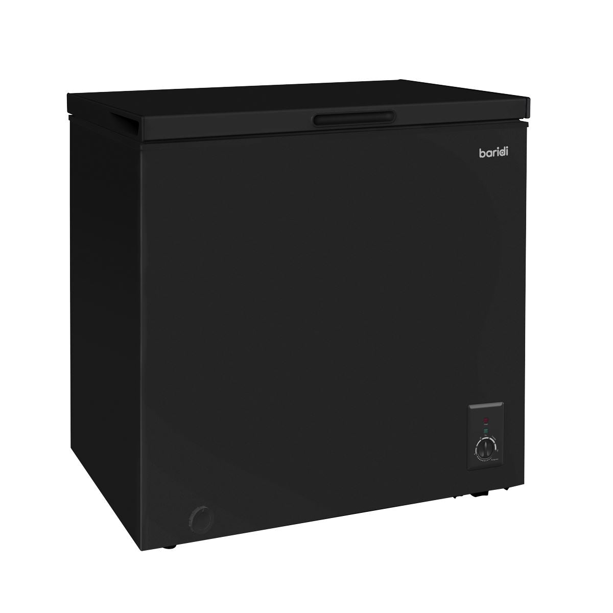 Baridi Freestanding Chest Freezer, 142L Capacity, Garages and Outbuilding Safe, -12 to -24°C Adjustable Thermostat with Refrigeration Mode, Black