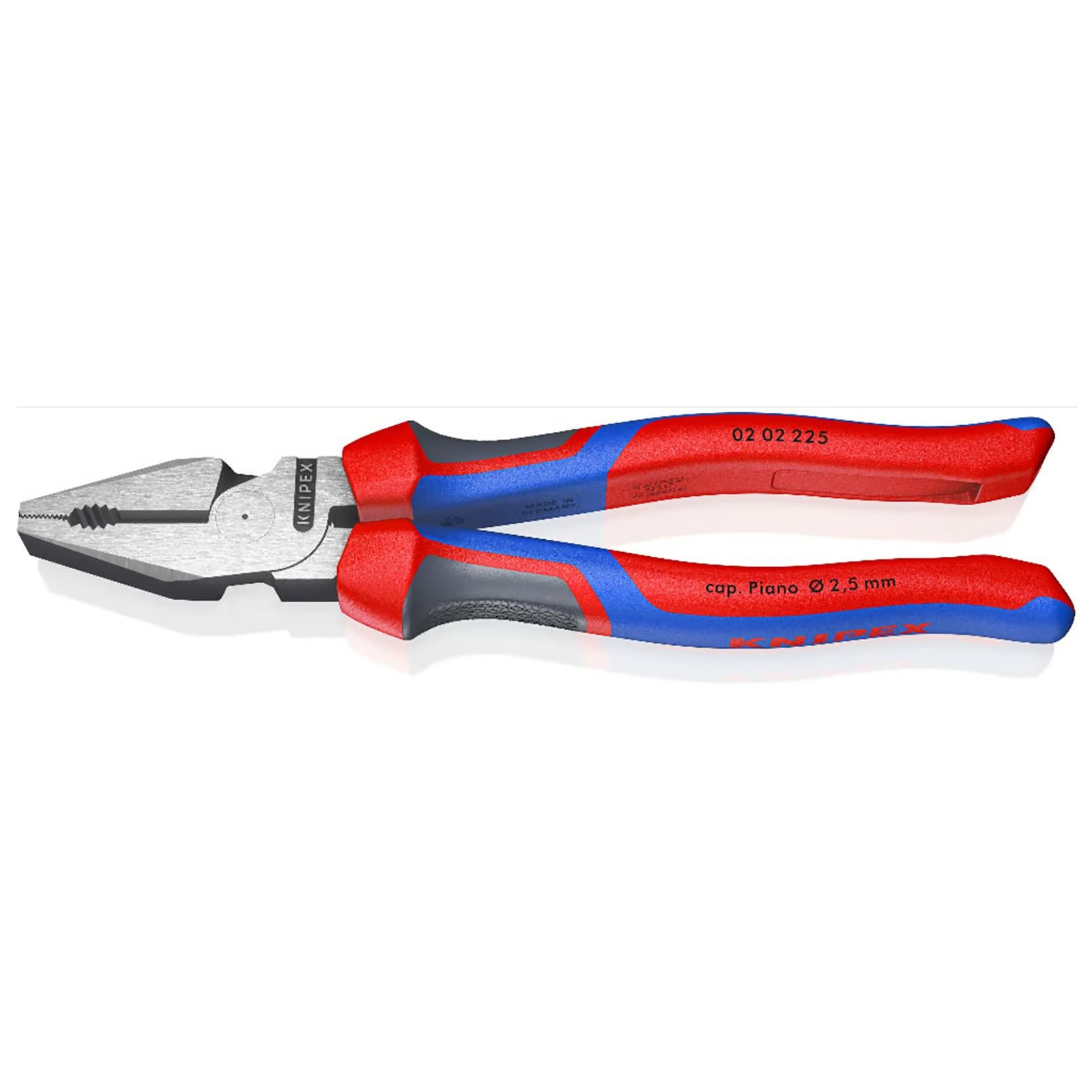 Knipex Combination Pliers High Leverage 225mm Multi Component Grips 02 02 225