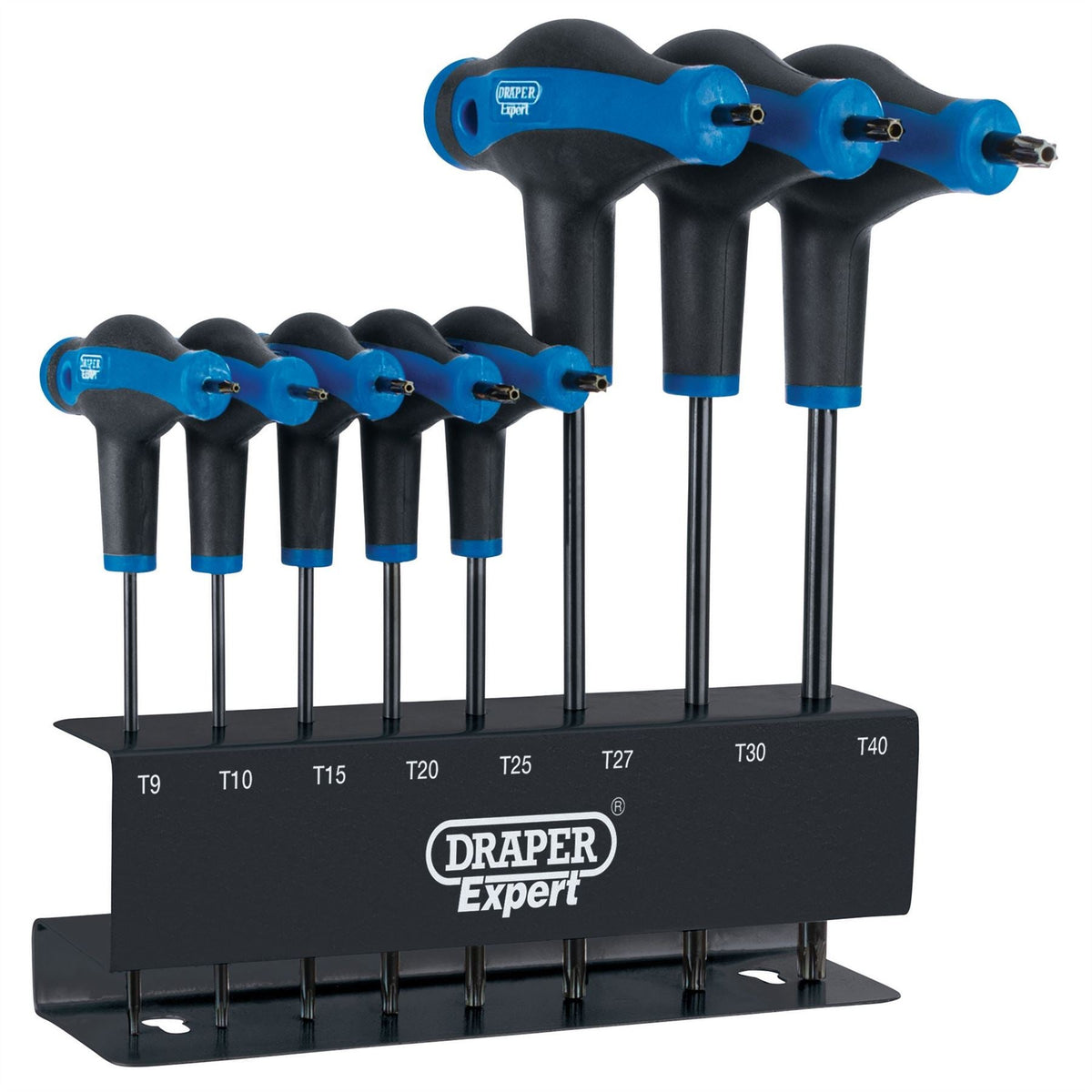 Draper Expert TX-STAR® Soft Grip Metric T-Handle Key Set (8 Piece) 33872  White Rose Tools
