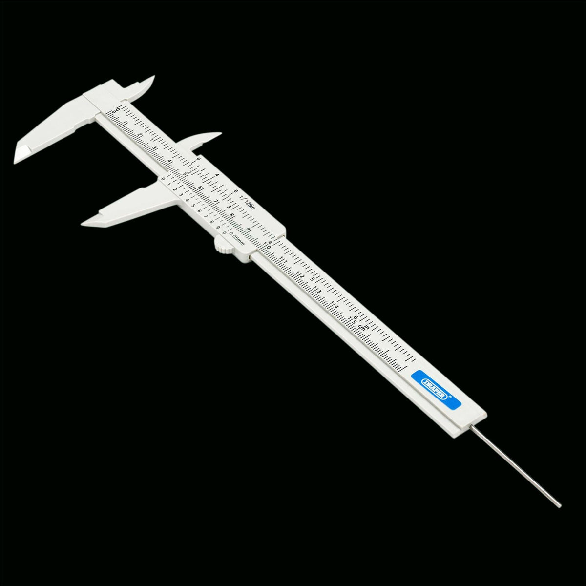 Draper Plastic Vernier Caliper 0 - 150mm or 6" 73863  White Rose Tools