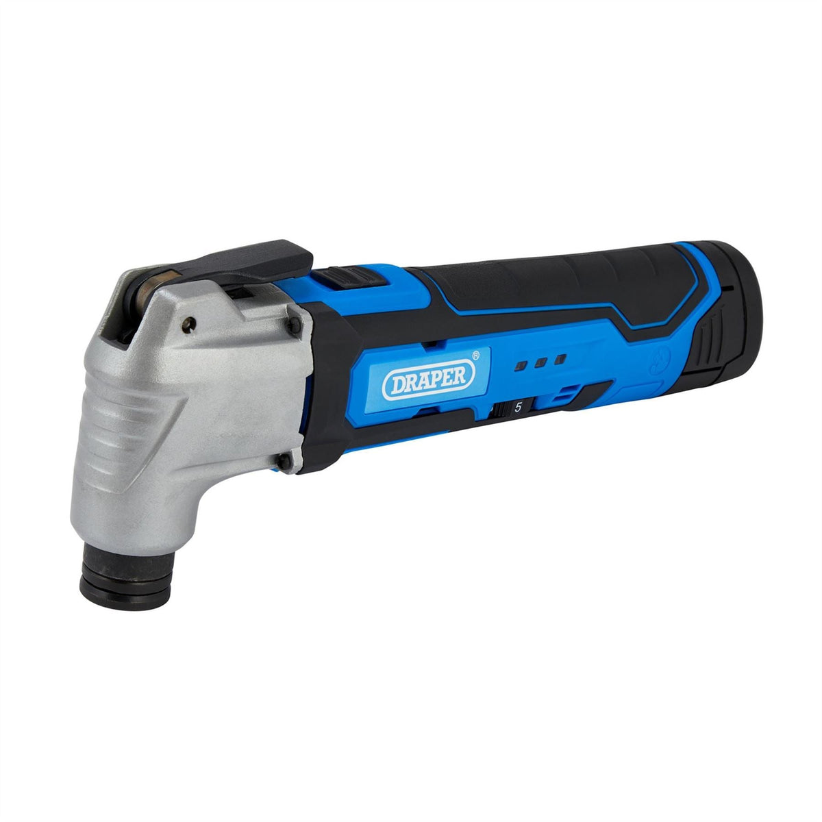 Draper 12V Oscillating Multi-Tool (33 Piece) 1 x Battery 1.5Ah 1 x Fast Charger 19392  White Rose Tools