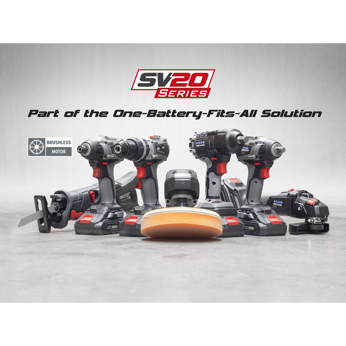 Sealey Premier Brushless Impact Wrench Kit 1/2"Sq Drive 20V 4Ah SV20 Series