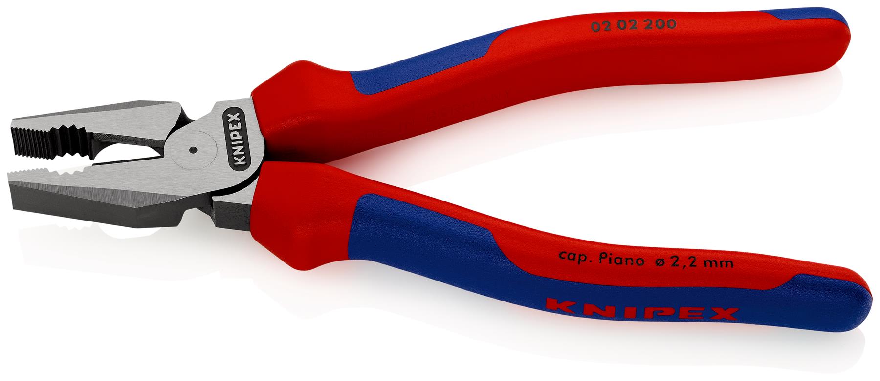 KNIPEX High Leverage Combination Pliers 225mm Multi Component Grips 02 02 200