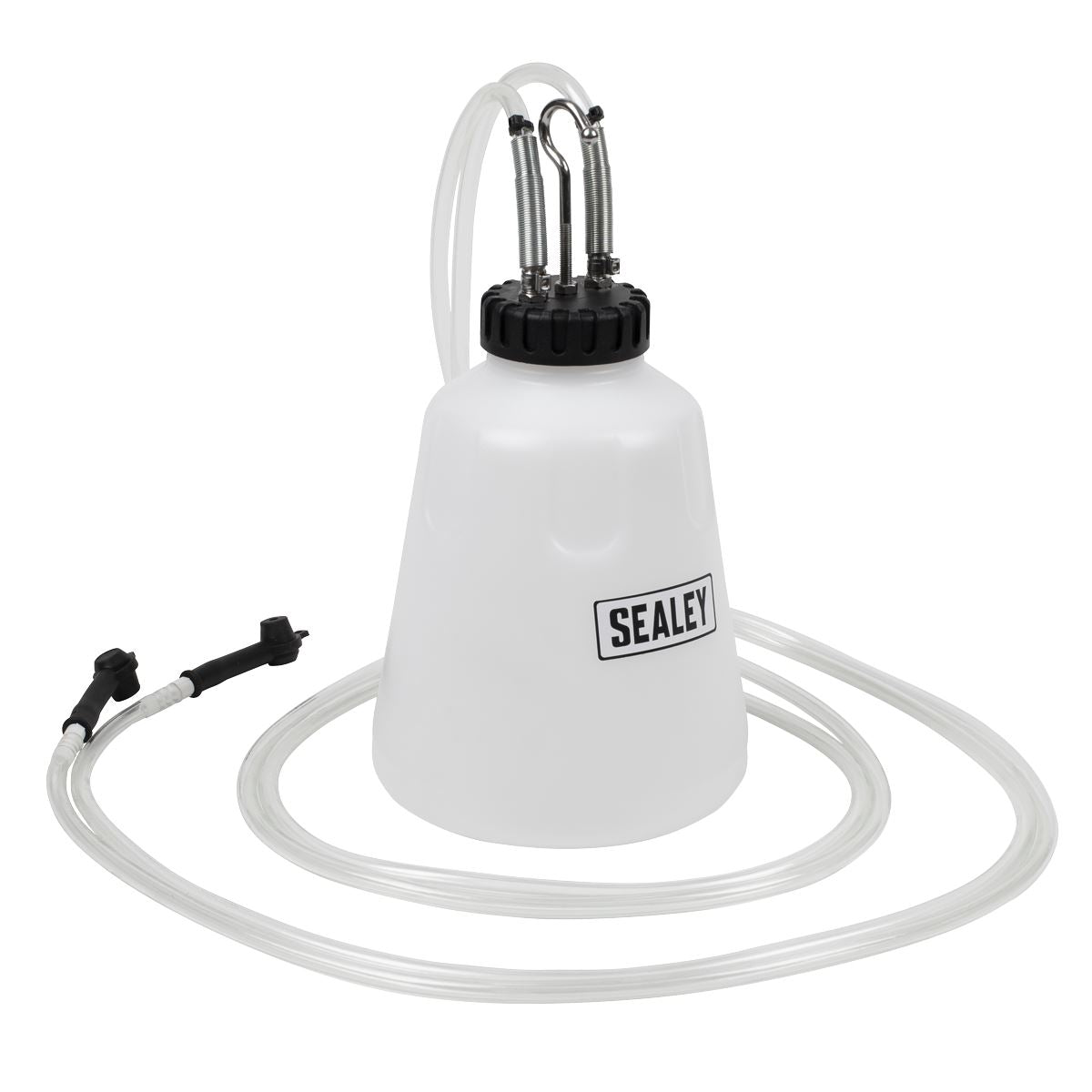 Sealey High Flow Twin Pipe Brake Bleed Bottle 2L  White Rose Tools
