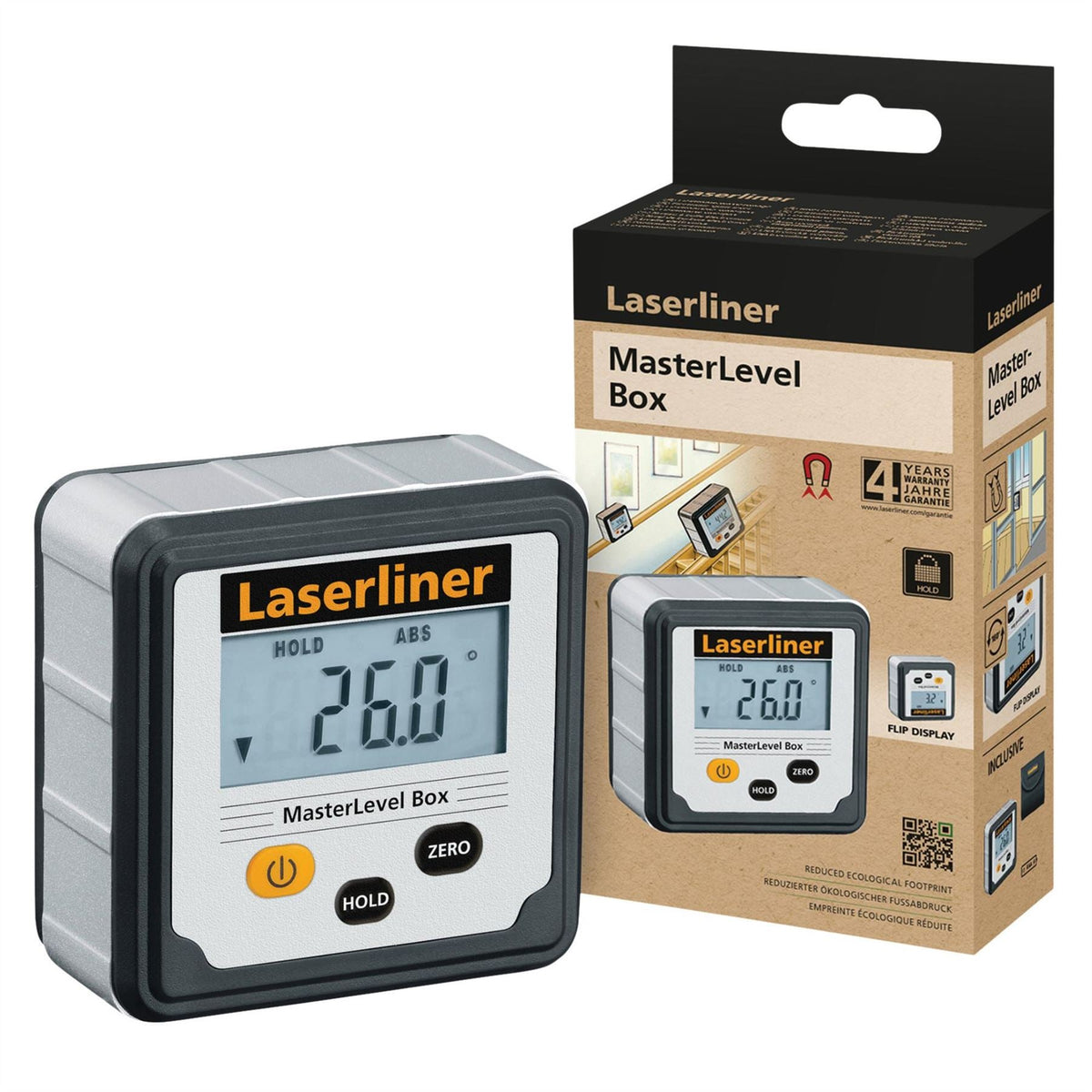 Laserliner 081.260E MasterLevel Box Digital Electronic Spirit Level 32134  White Rose Tools