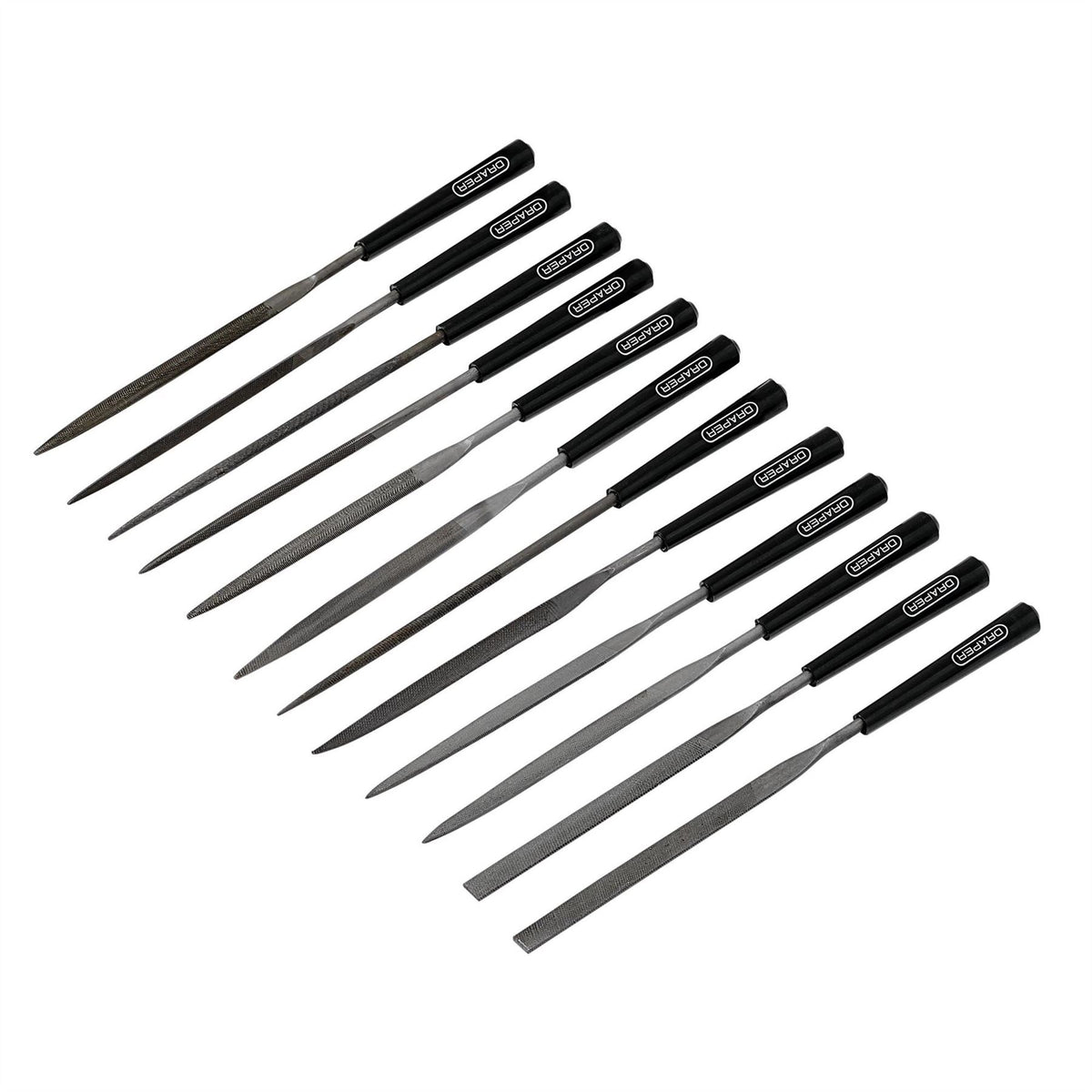 Draper Needle File Set 140mm (12 Piece) 82640  White Rose Tools