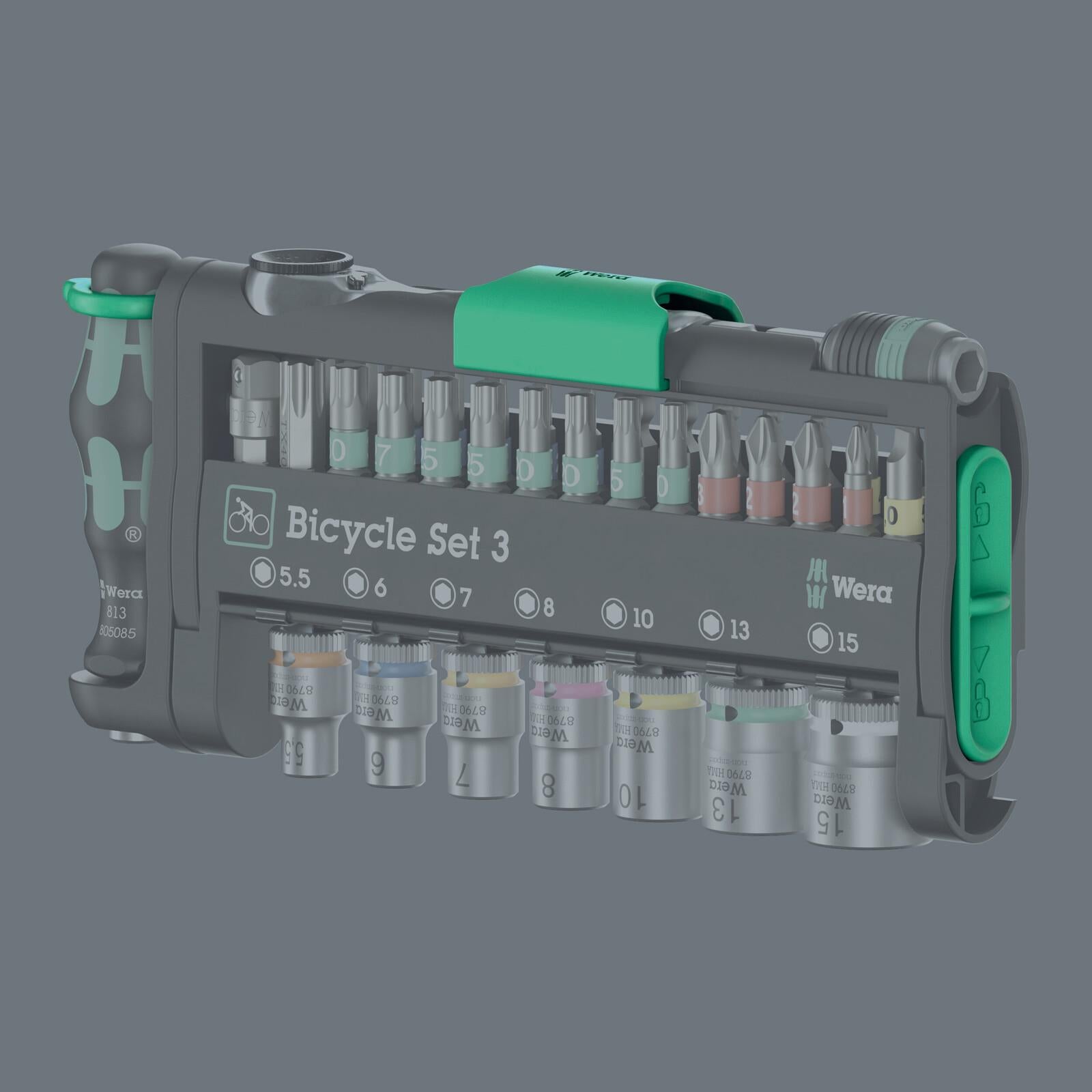 Wera Screwdriver Bits Bit Holder and Socket Set in Pouch Bicycle Set 3 41 Pieces