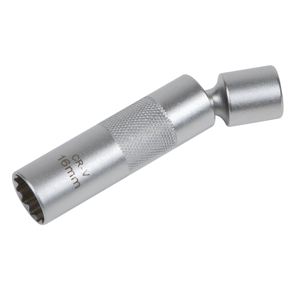 Sealey Spark Plug Socket with Universal Joint 3/8"Sq Drive 12-Point 16mm  White Rose Tools