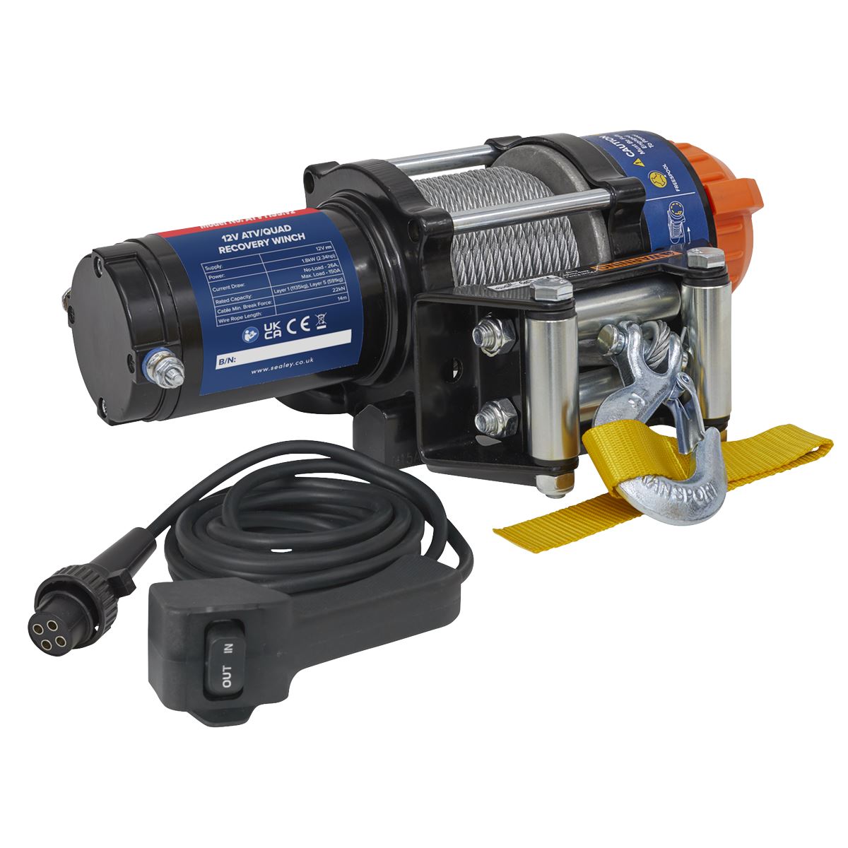 Sealey Wireless Winch ATV1135 Combo