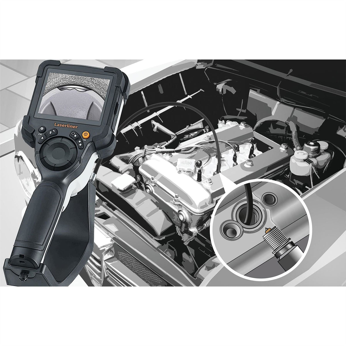 Laserliner 082.237A VideoInspector Mini Professional Video Inspection System 32052  White Rose Tools