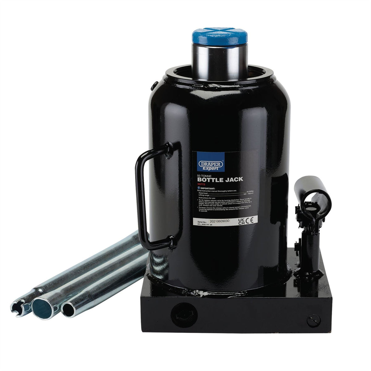 Draper Expert Hydraulic Bottle Jack 50 Tonne 99772  White Rose Tools