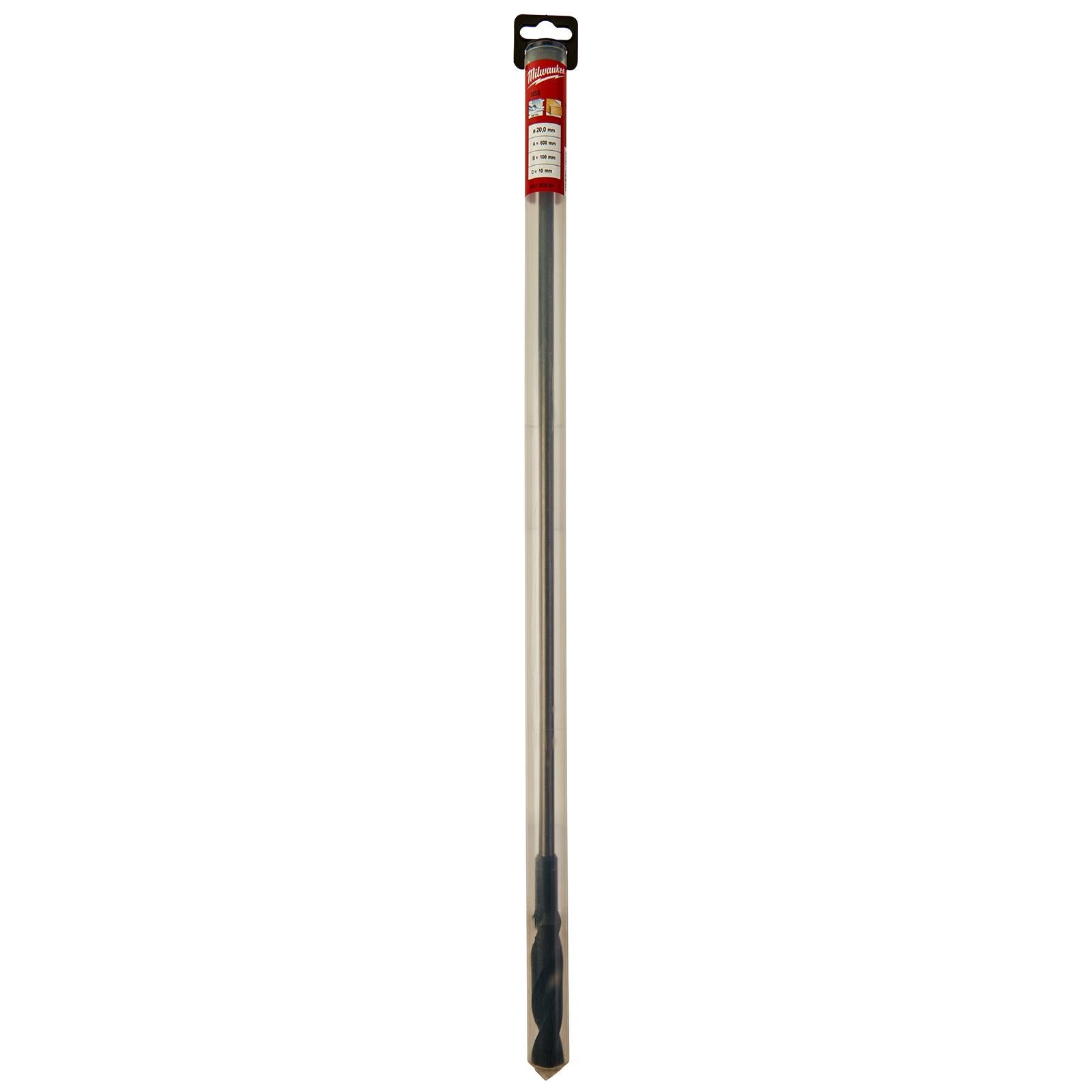 Milwaukee HSS Cable Drill Bit Wood Plasterboard Metal Channel 20 x 600mm 