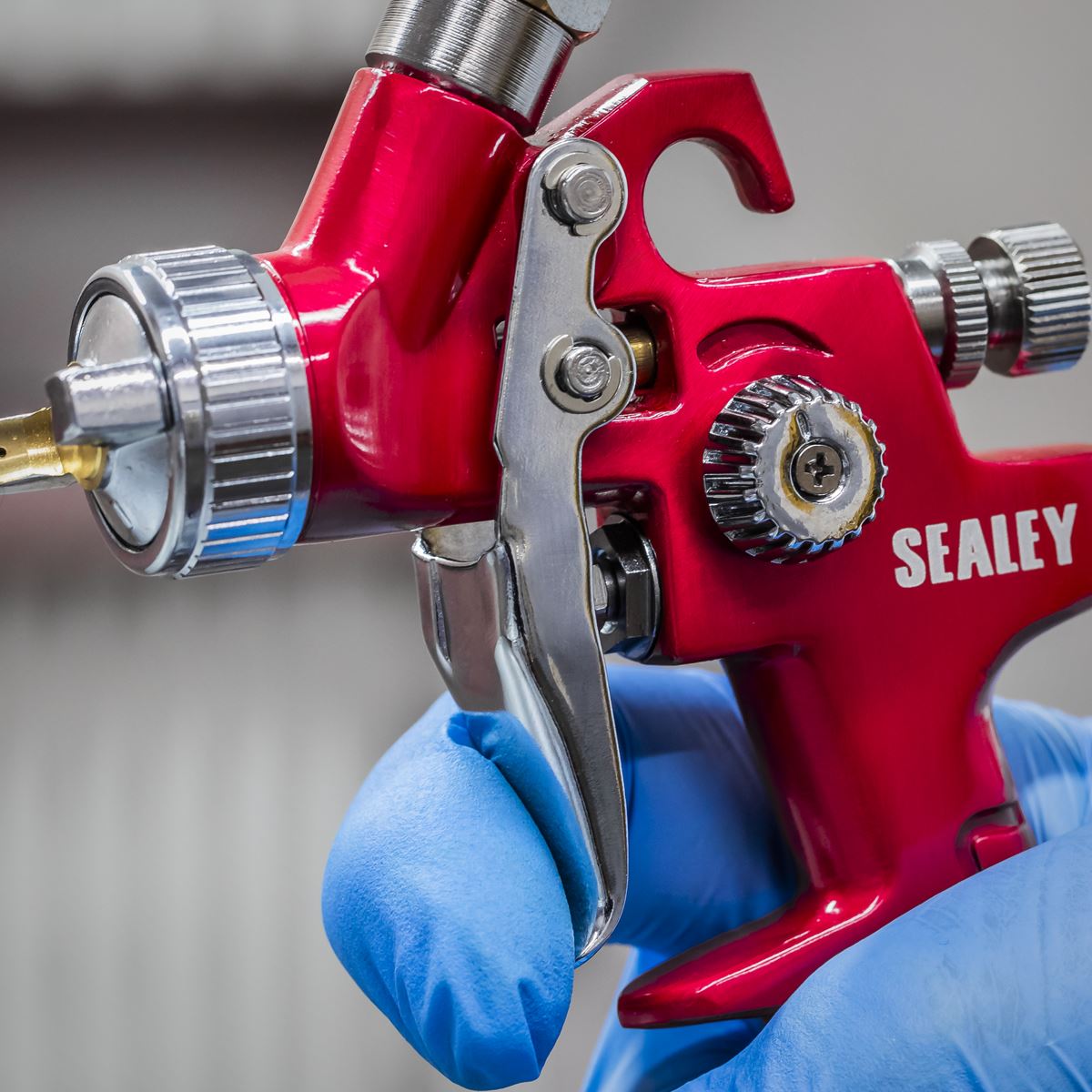 Sealey HVLP Gravity Feed Touch-Up Spray Gun - 0.8mm Set-Up 