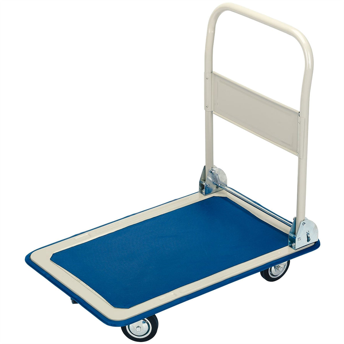 Draper Platform Trolley with Folding Handle 630 x 480 x 850mm 150kg 44005  White Rose Tools