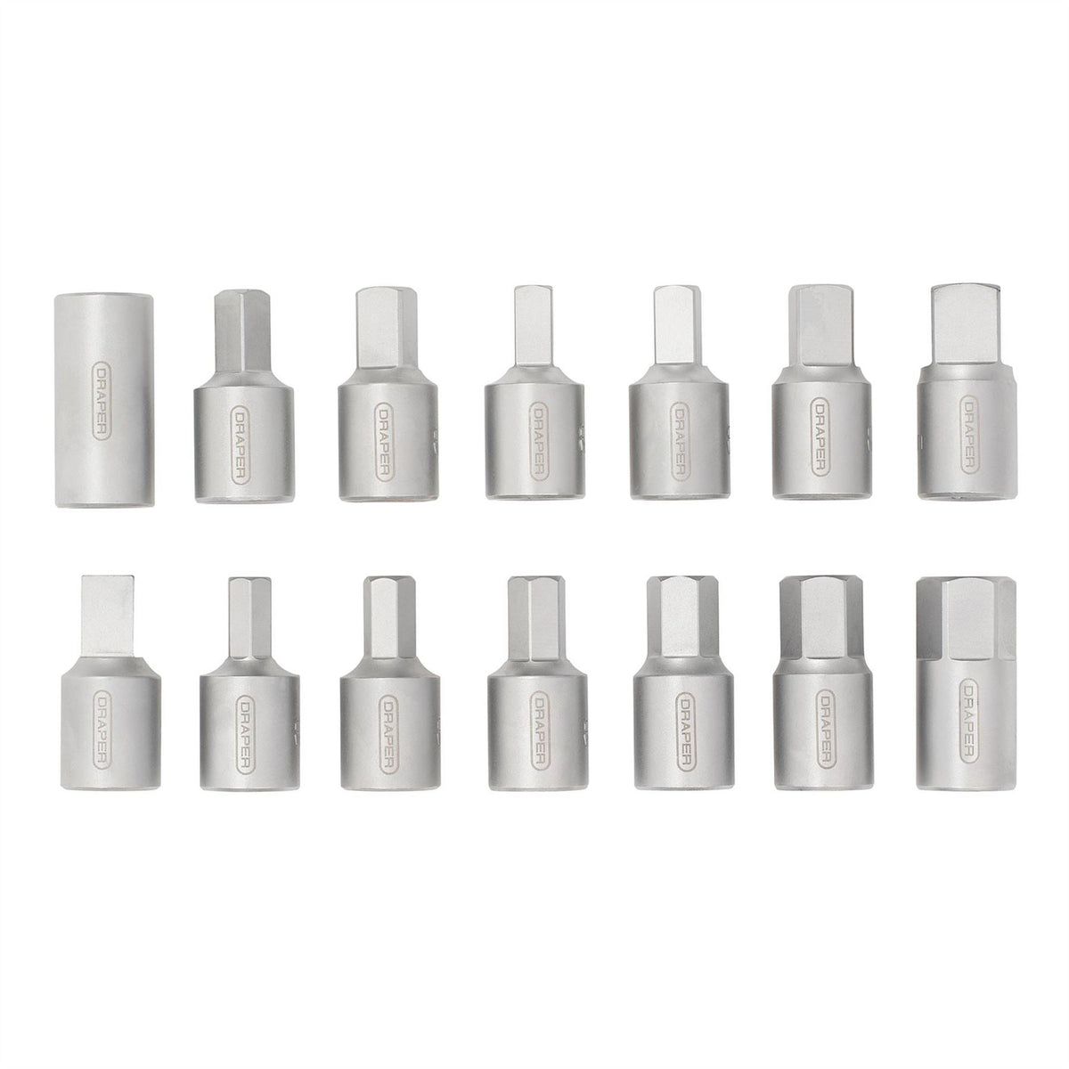 Draper Drain Plug Key Set 3/8" Sq. Dr. (14 Piece) 31816  White Rose Tools