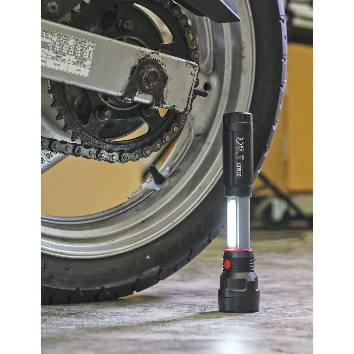 Sealey Torch/Inspection Light 3W COB & 3W LED 4 x AAA Cell 