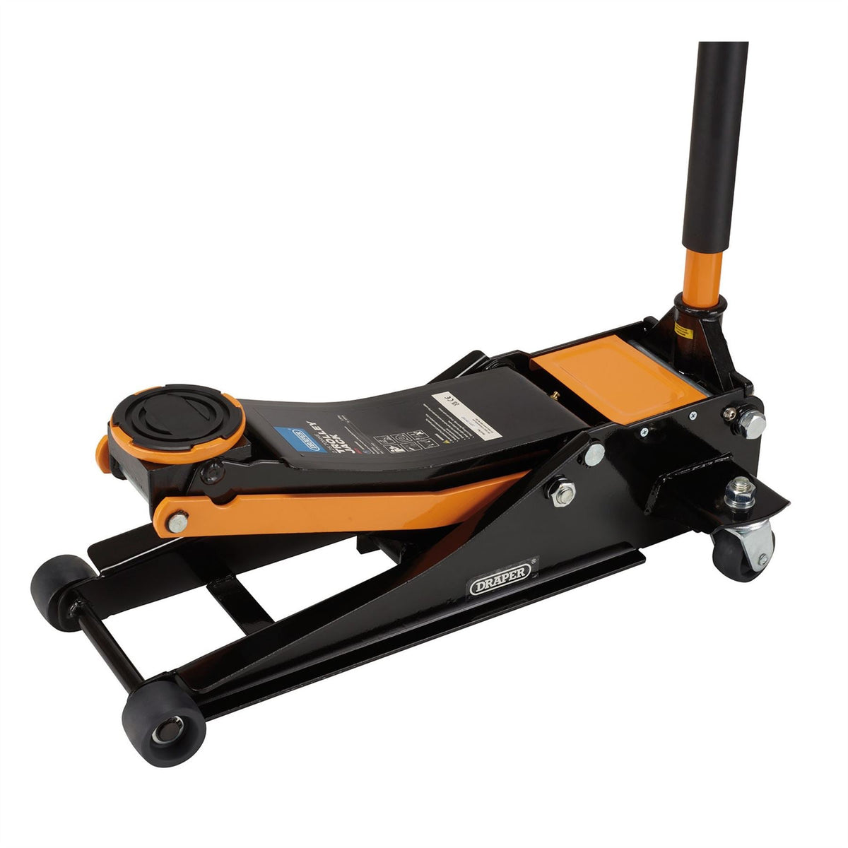 Draper Trolley Jack 2.25 Tonne Orange 28475  White Rose Tools