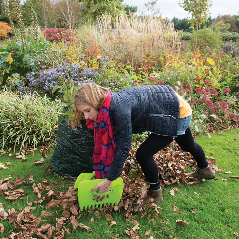 Silverline Leaf Collector 330x250mm Garden Waste Pronged Scoops Leaves