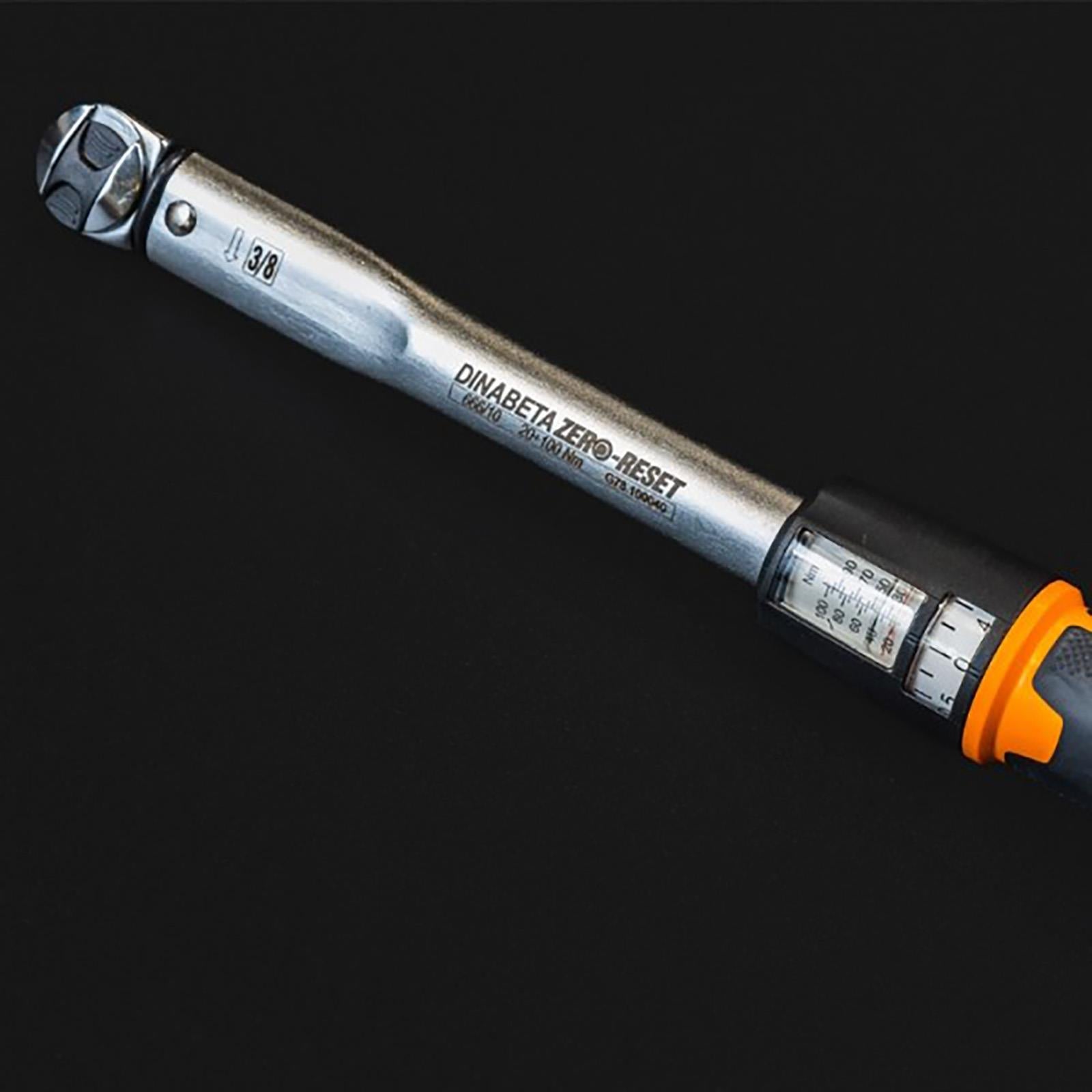 Beta Tools Torque Wrench Zero Reset 3/8" Drive 20-100 Nm Click Type Reversible 385mm 666/10