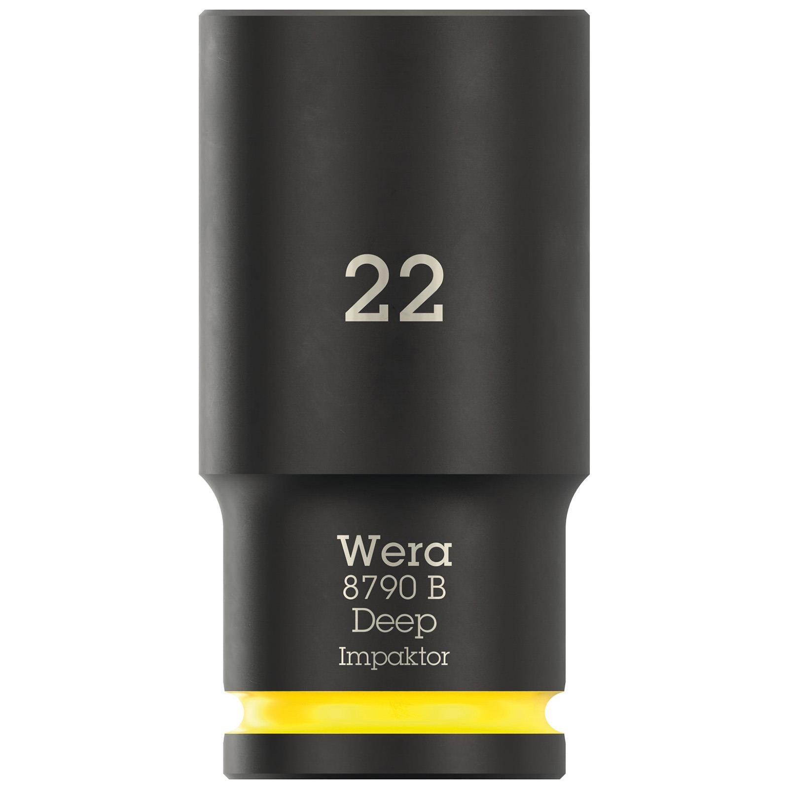 Wera Impact Socket Deep 3/8" Drive 8790 B Impaktor Metric Imperial - Choose Size  White Rose Tools