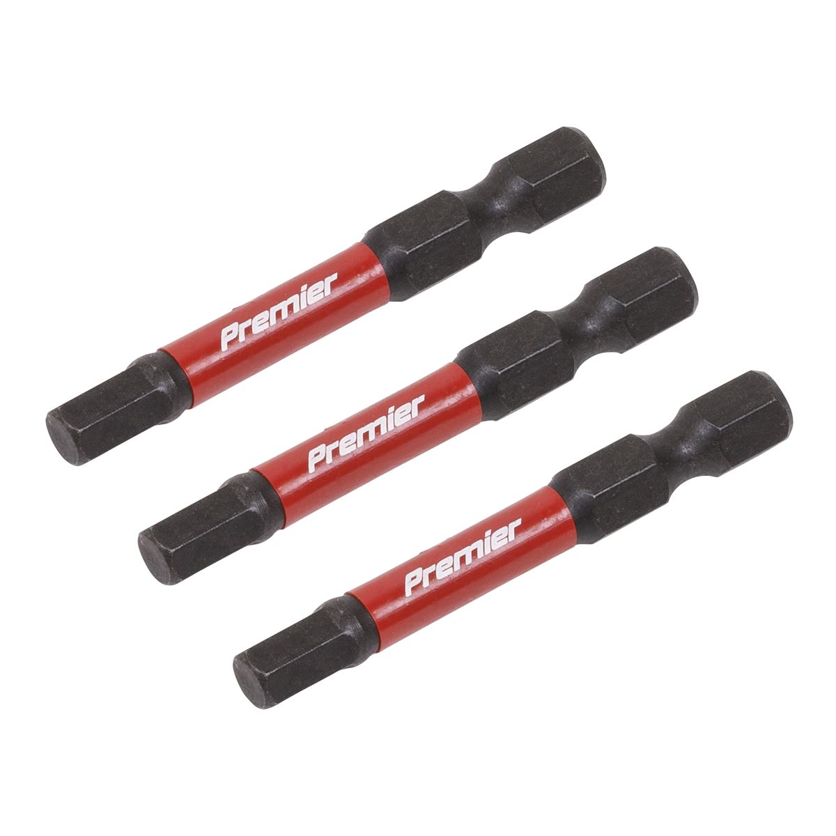Sealey Premier Hex 5mm Impact Power Tool Bits 50mm - 3pc 