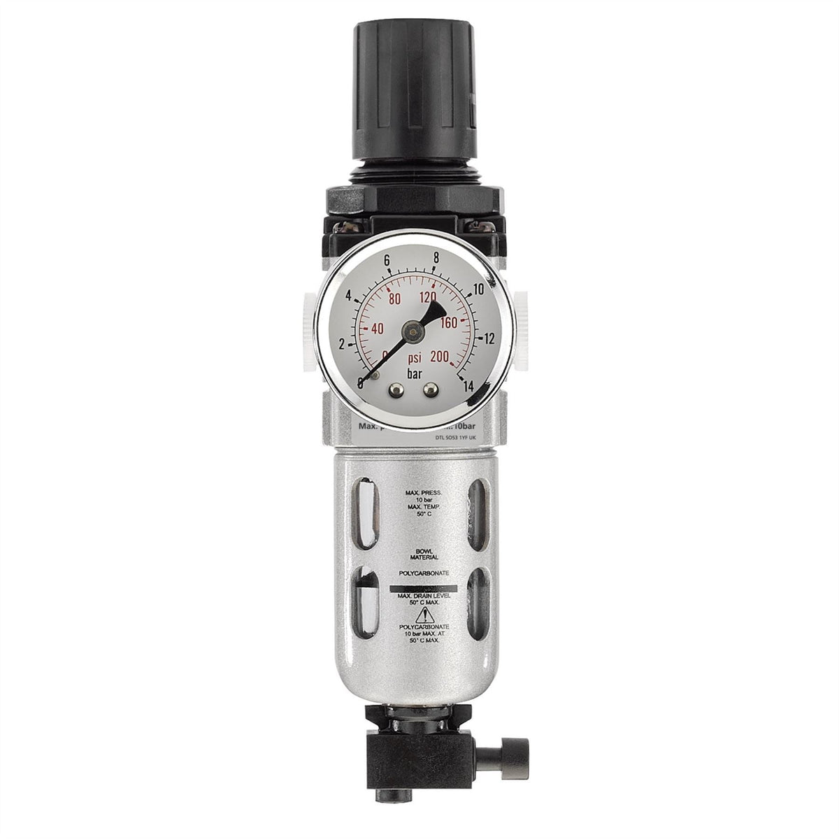 Draper 1/4" BSP Combined Filter/Regulator Unit 24332  White Rose Tools