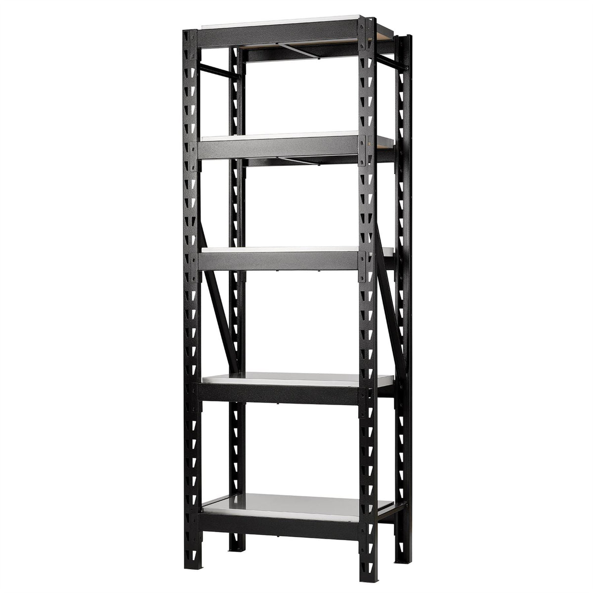 BUNKER 22 Piece Modular 5 Tier Racking with Stainless Steel Shelving 750mm 32444  White Rose Tools