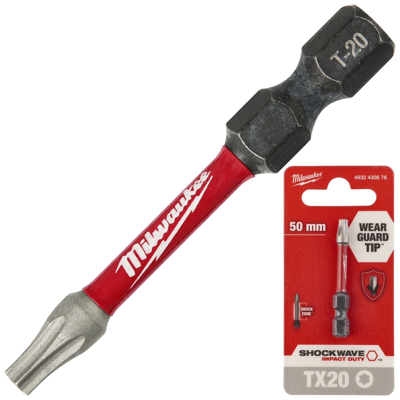 Milwaukee Screwdriver Bits Shockwave Impact Duty PH PZ TX HEX SL Blister Packed 