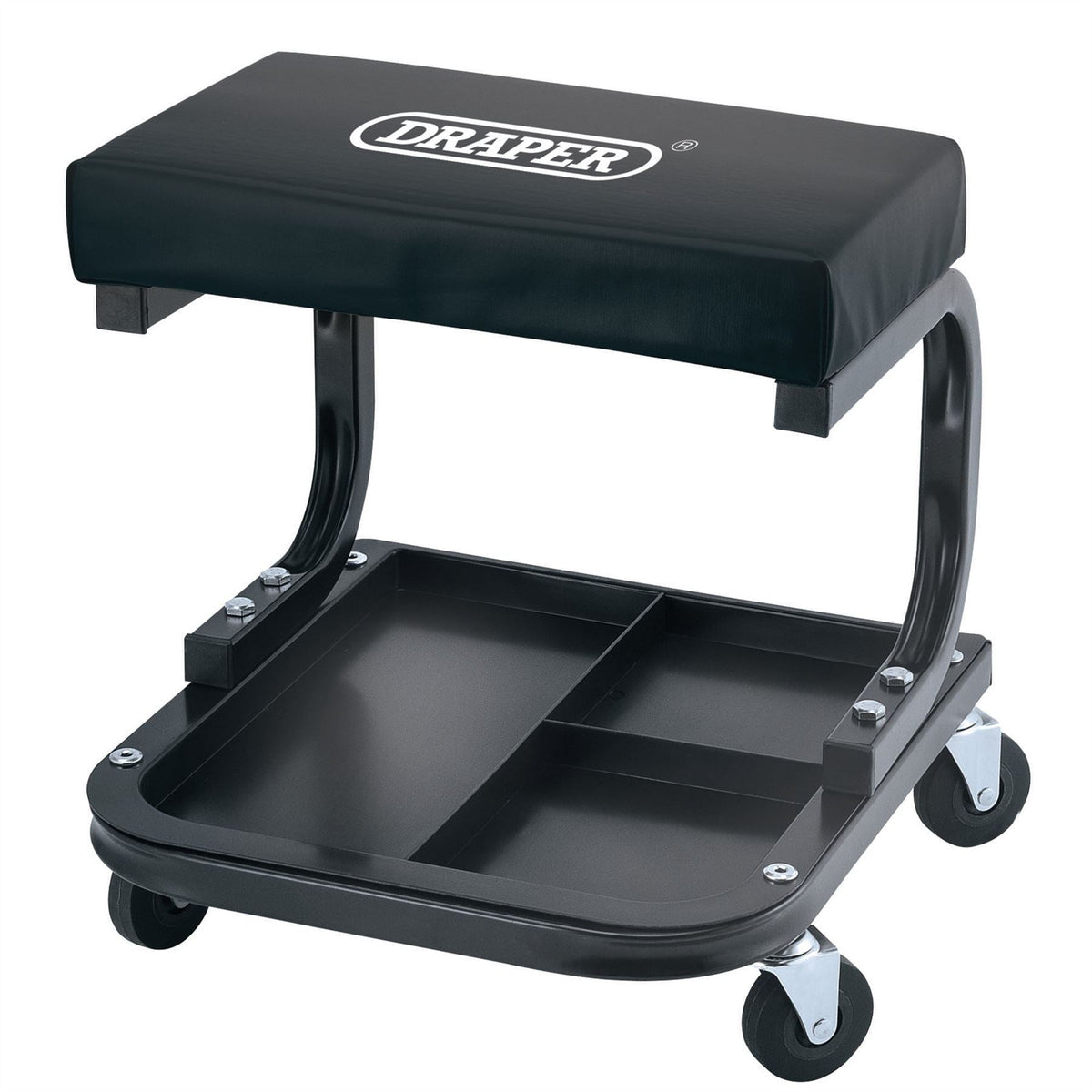 Draper Work Stool with Tool Tray 54243  White Rose Tools