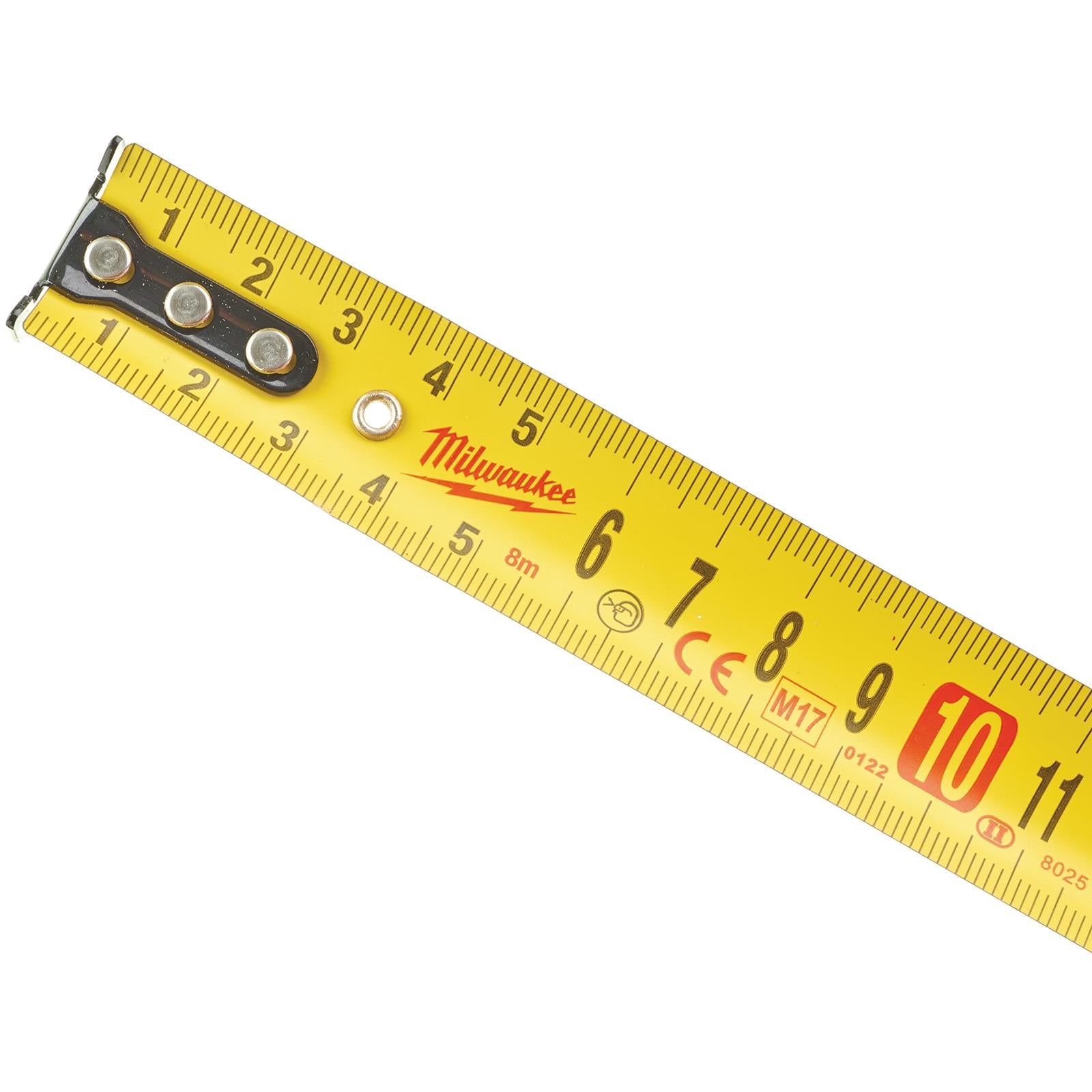 Milwaukee Tape Measure 8m Metric Slimline Pocket Tape 25mm Blade Width 