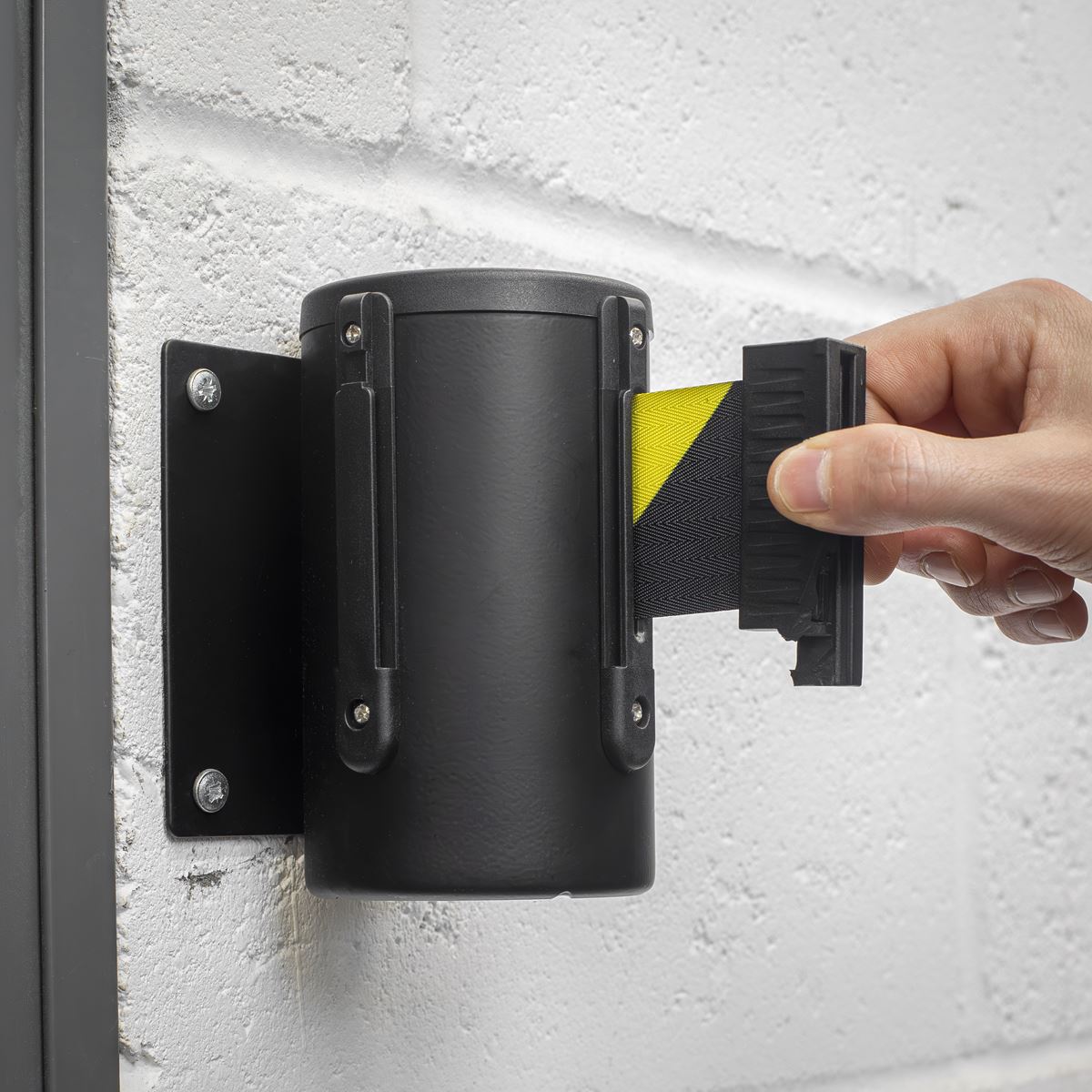 Sealey Wall Mounting Retractable Belt Barrier  White Rose Tools