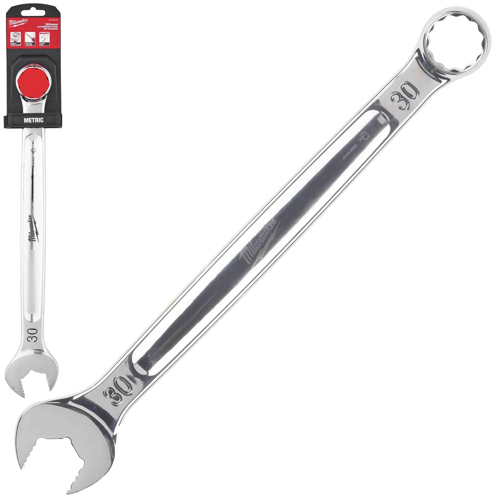 Milwaukee Combination Spanner MAX BITE Open End Ring Spanners Choose Size 6 mm