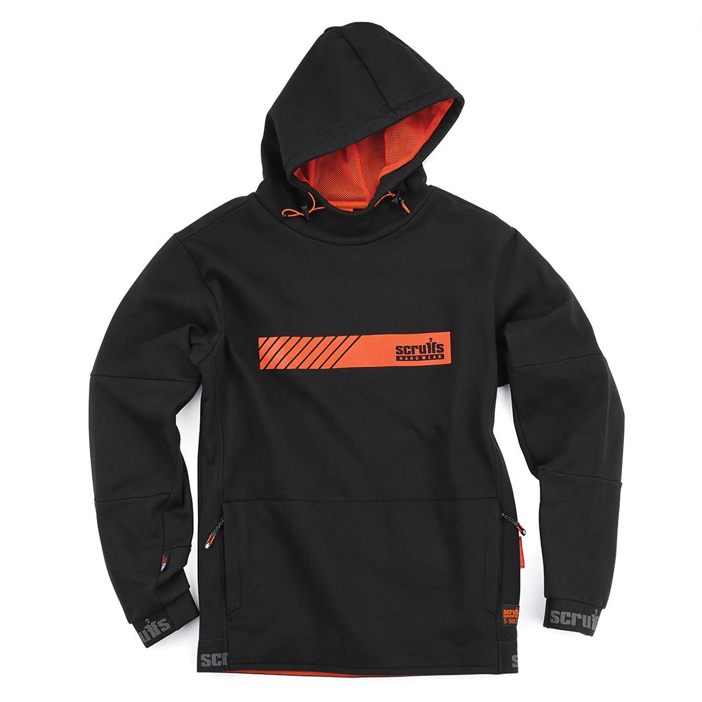 Scruffs Tech Hoodie Jacket Black - Choose Size  White Rose Tools