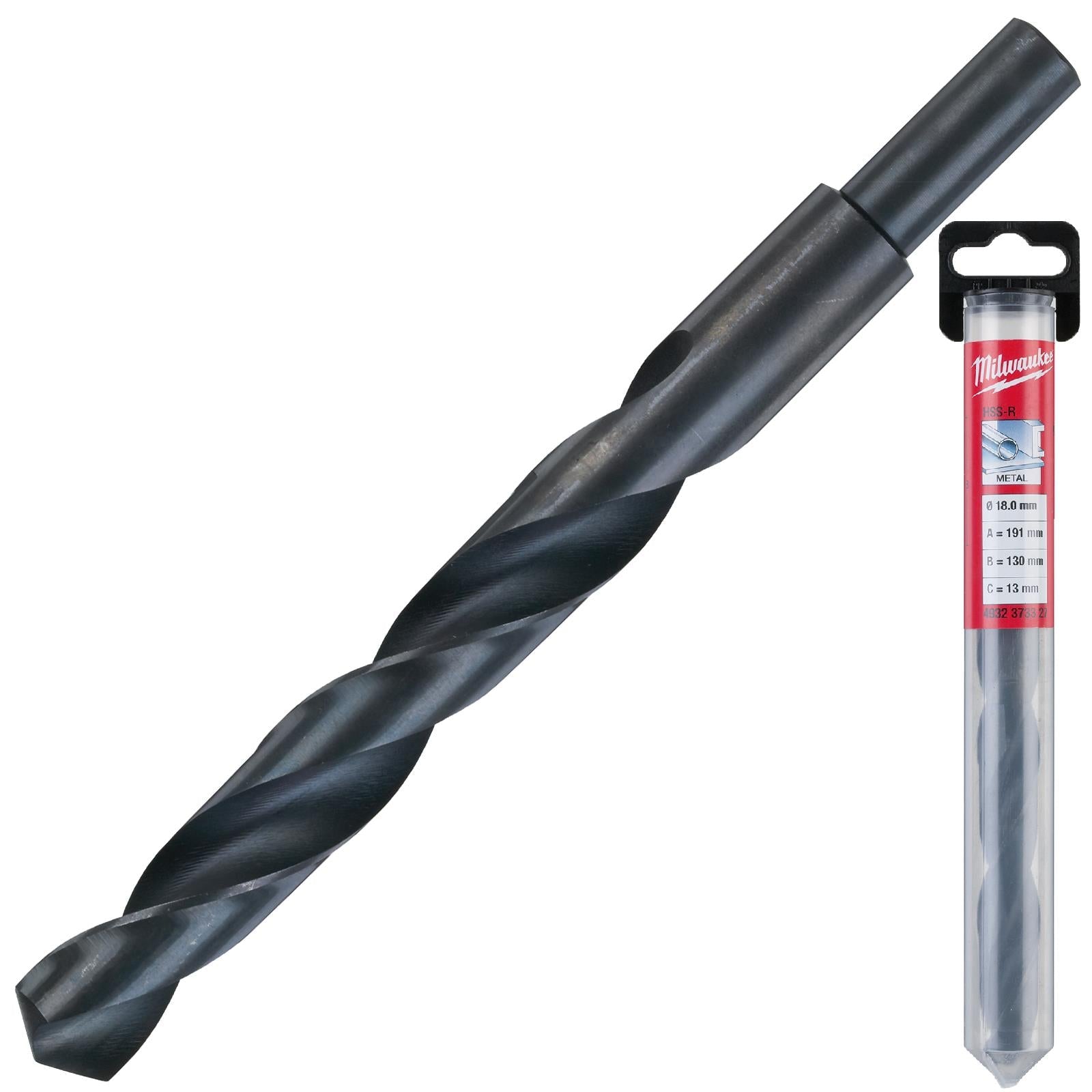 Milwaukee Metal Drill Bits HSS Rollforged with Reduced Shank DIN 338 