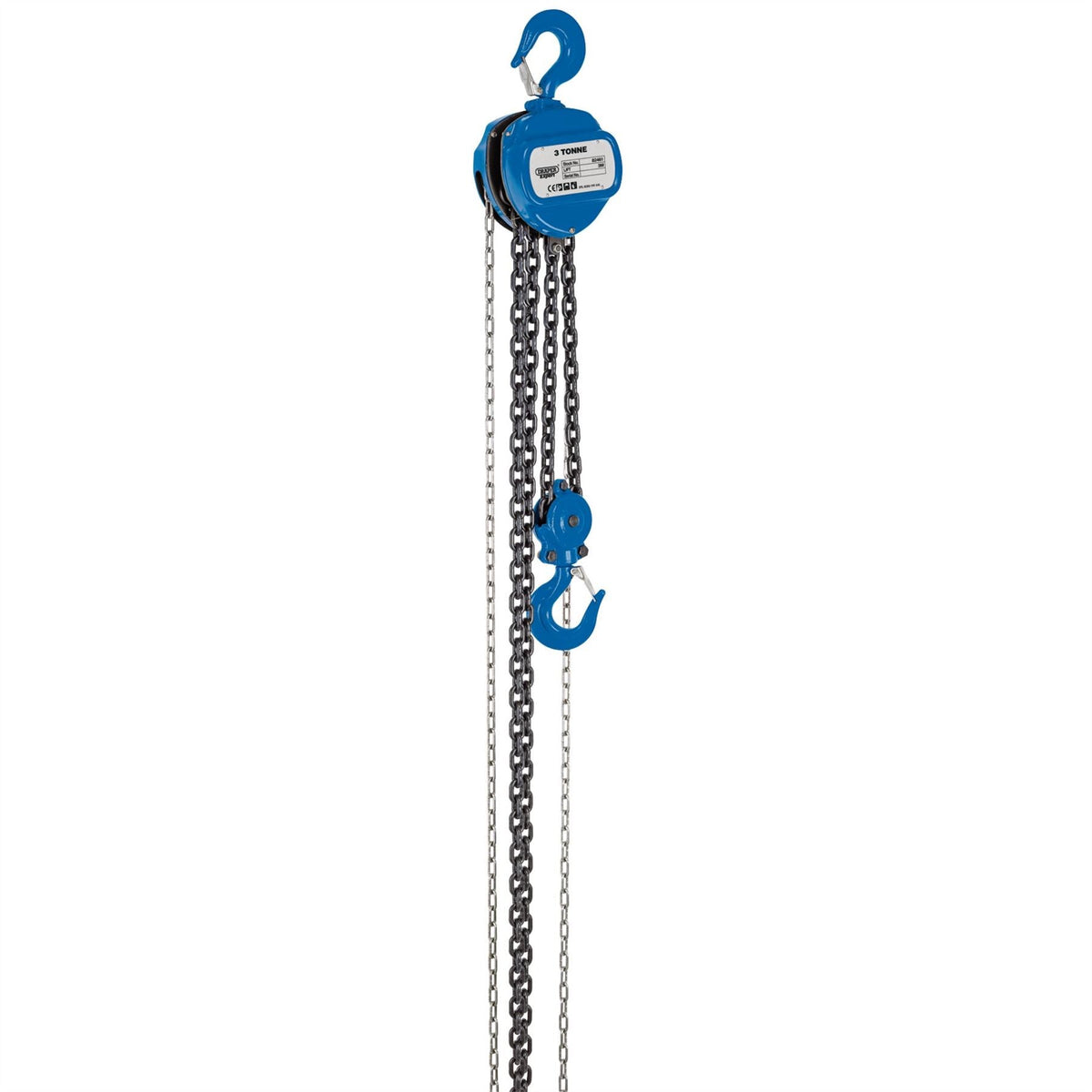 Draper Expert Chain Hoist/Chain Block 3 Tonne 82461  White Rose Tools