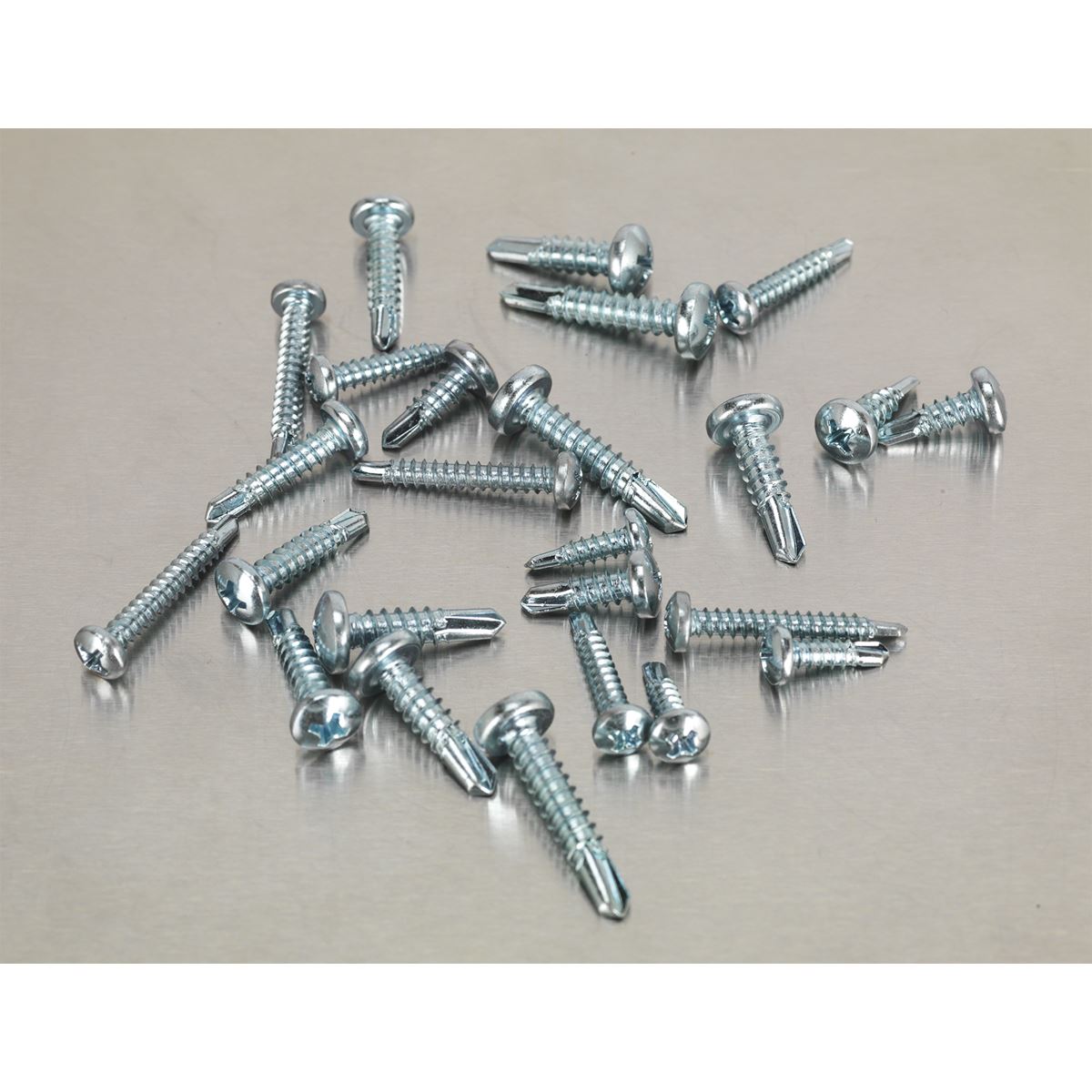 Sealey Self-Drilling Screw Assortment 500pc Pan Head Phillips Zinc 