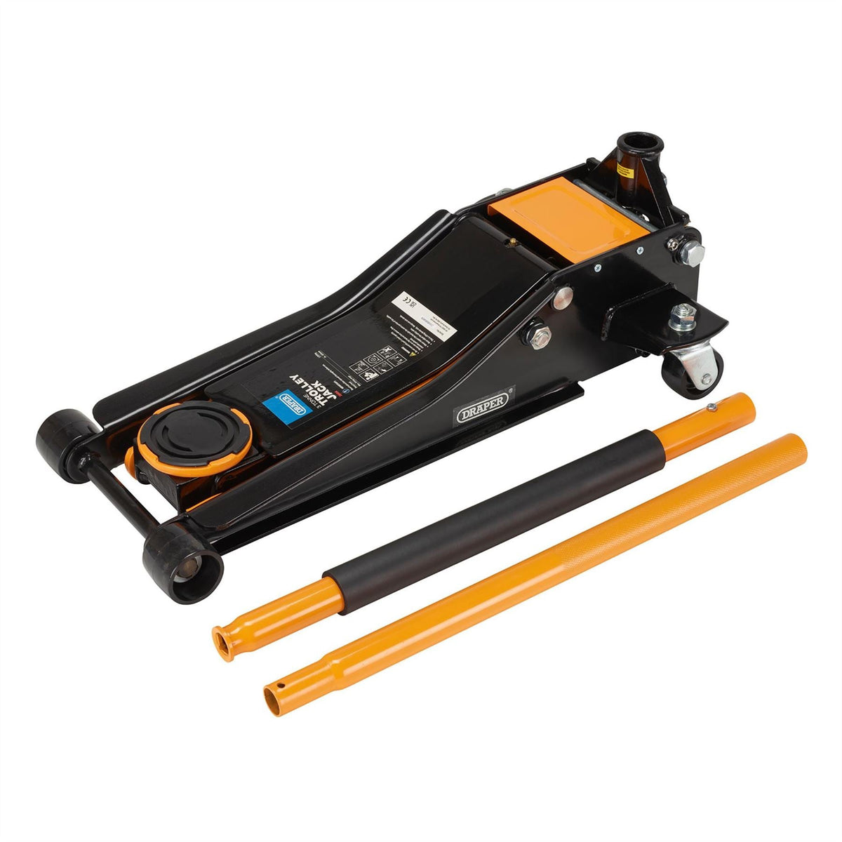 Draper Trolley Jack 3 Tonne Orange 28494  White Rose Tools
