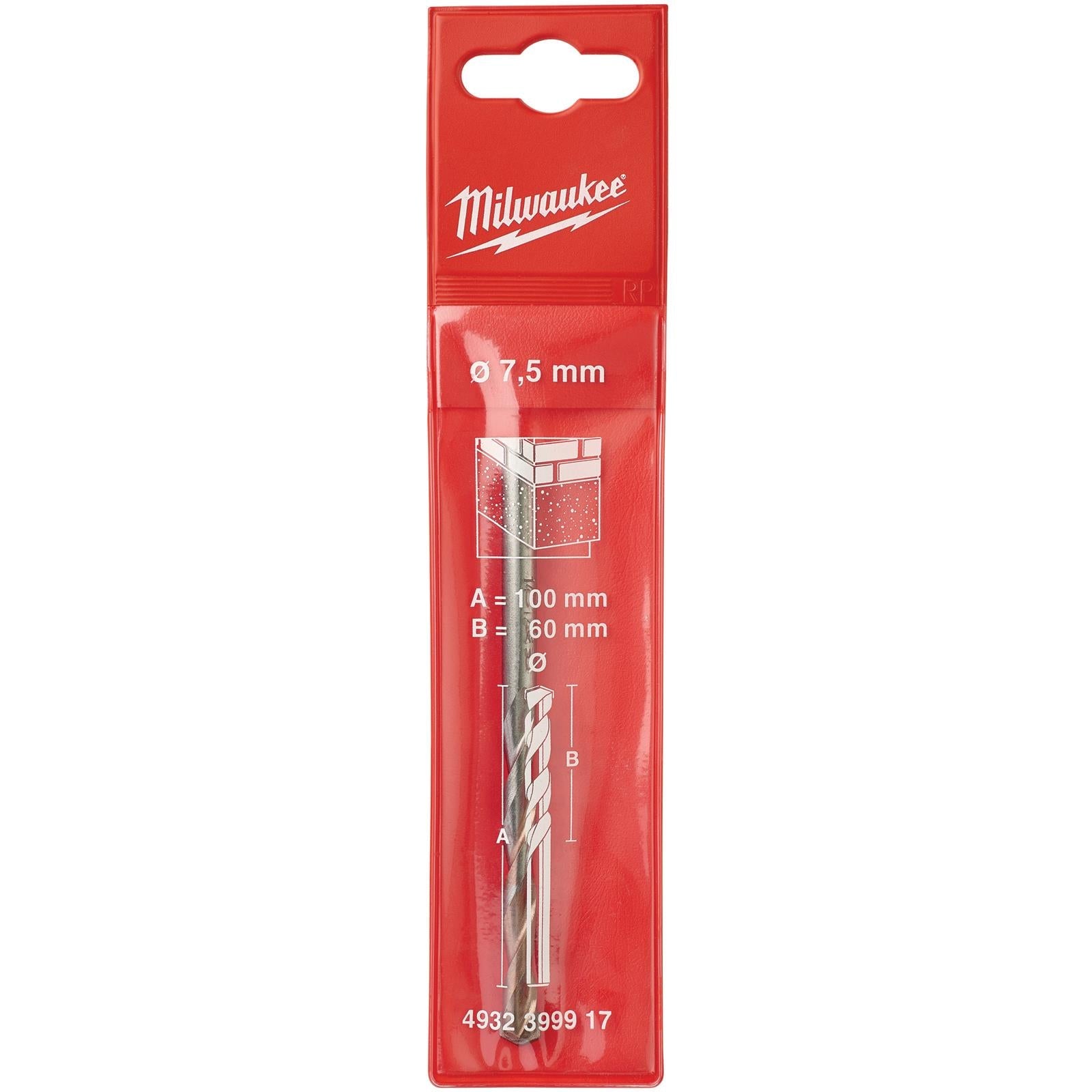 Milwaukee Concrete Masonry Drill Bits Round Shank 